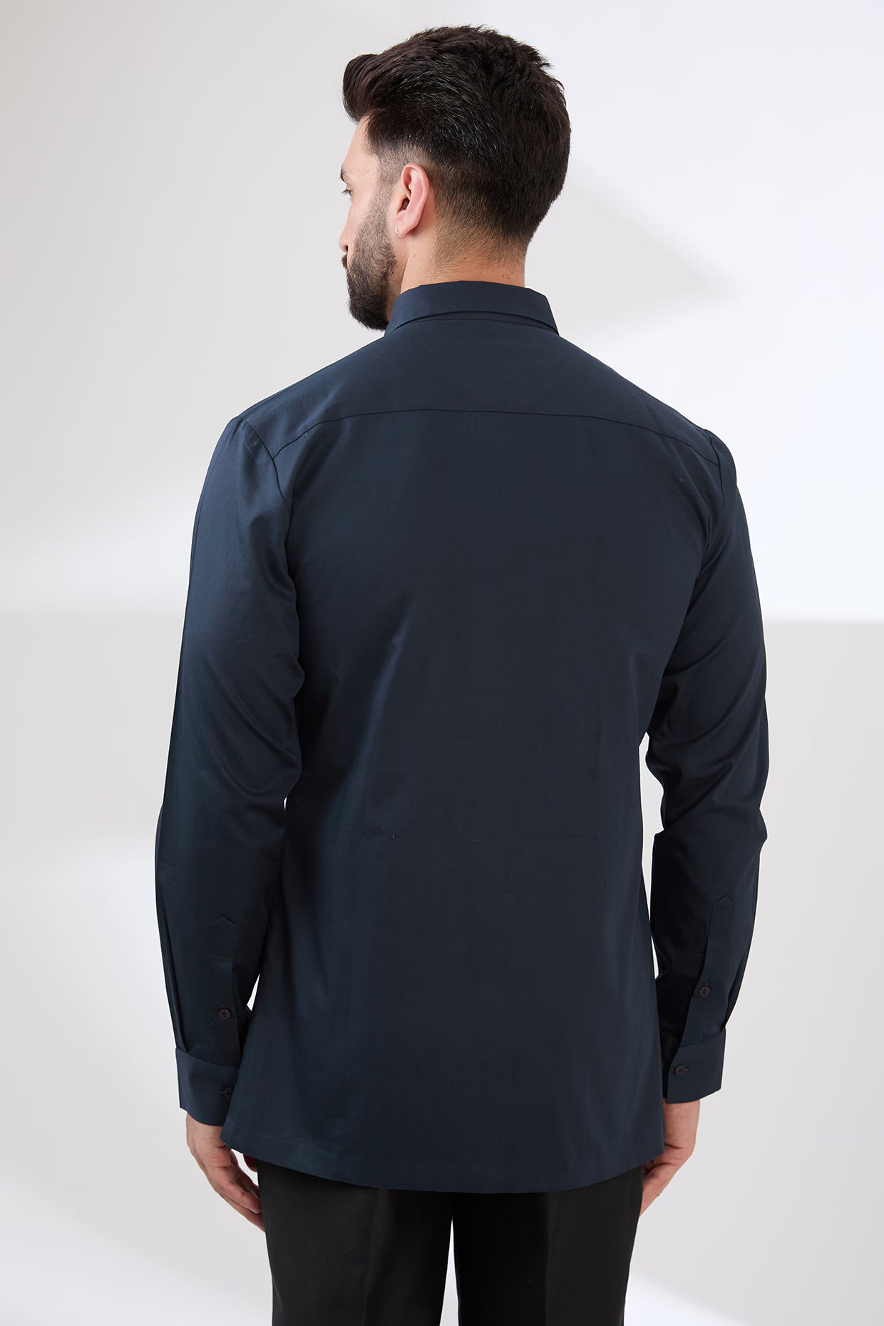 Cotton Satin Structured Shirt