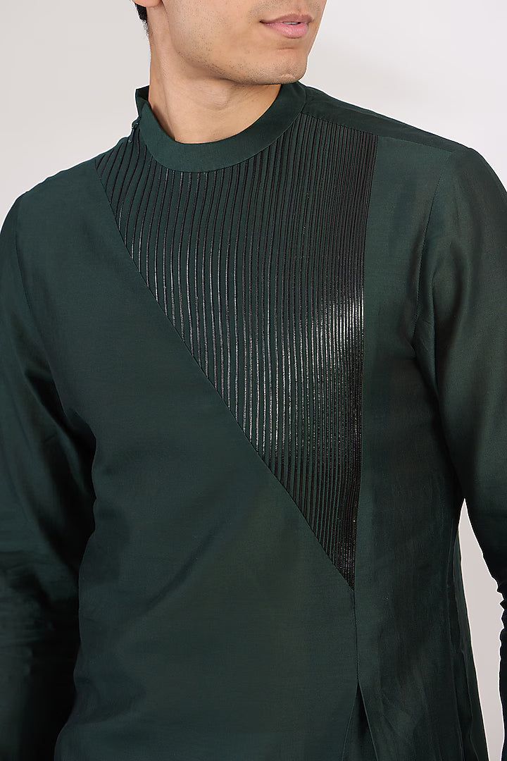 Silk Chanderi Metallic Kurta