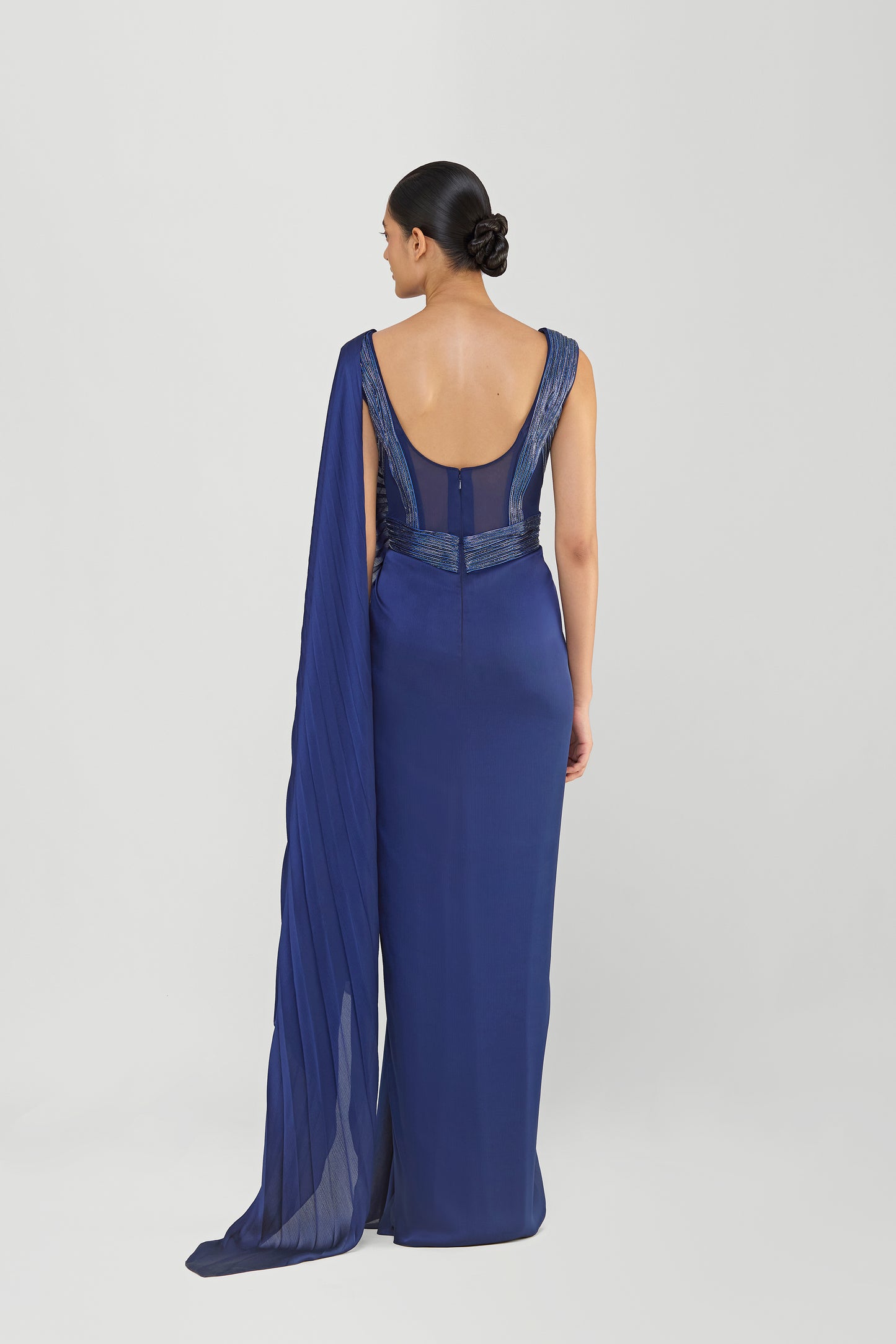 Structured Plisse Saree