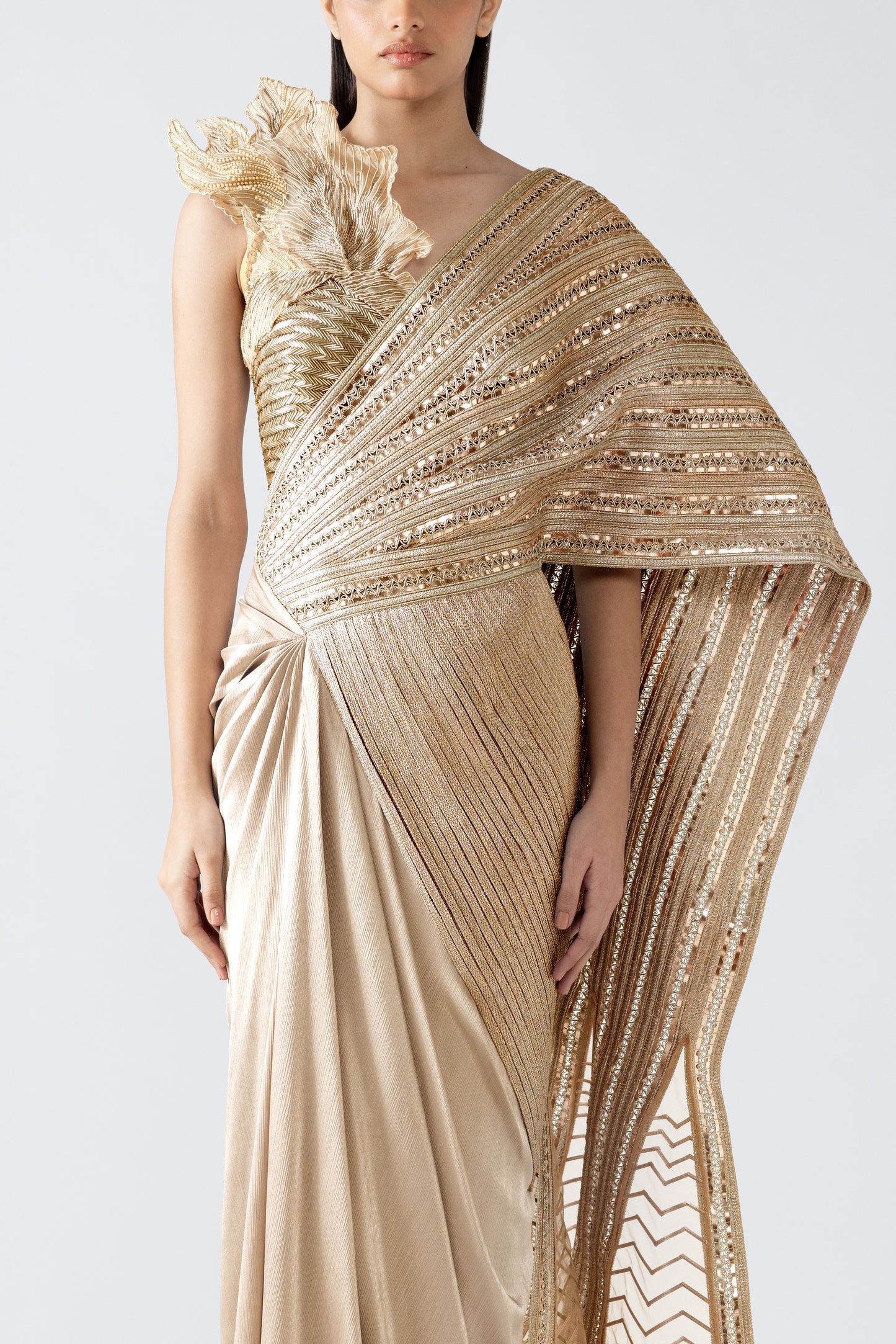 Metallic 3D Saree