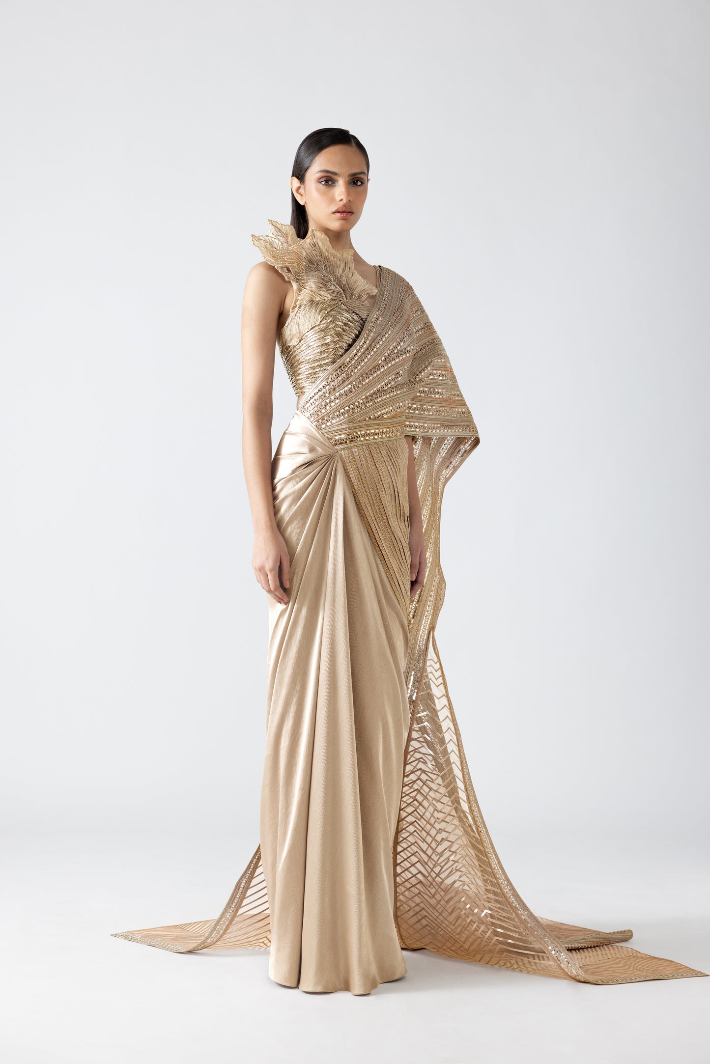 Metallic 3D Saree