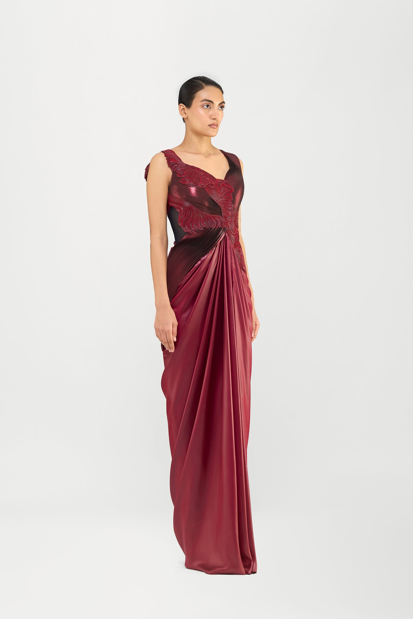 METALLIC CORDED GOWN