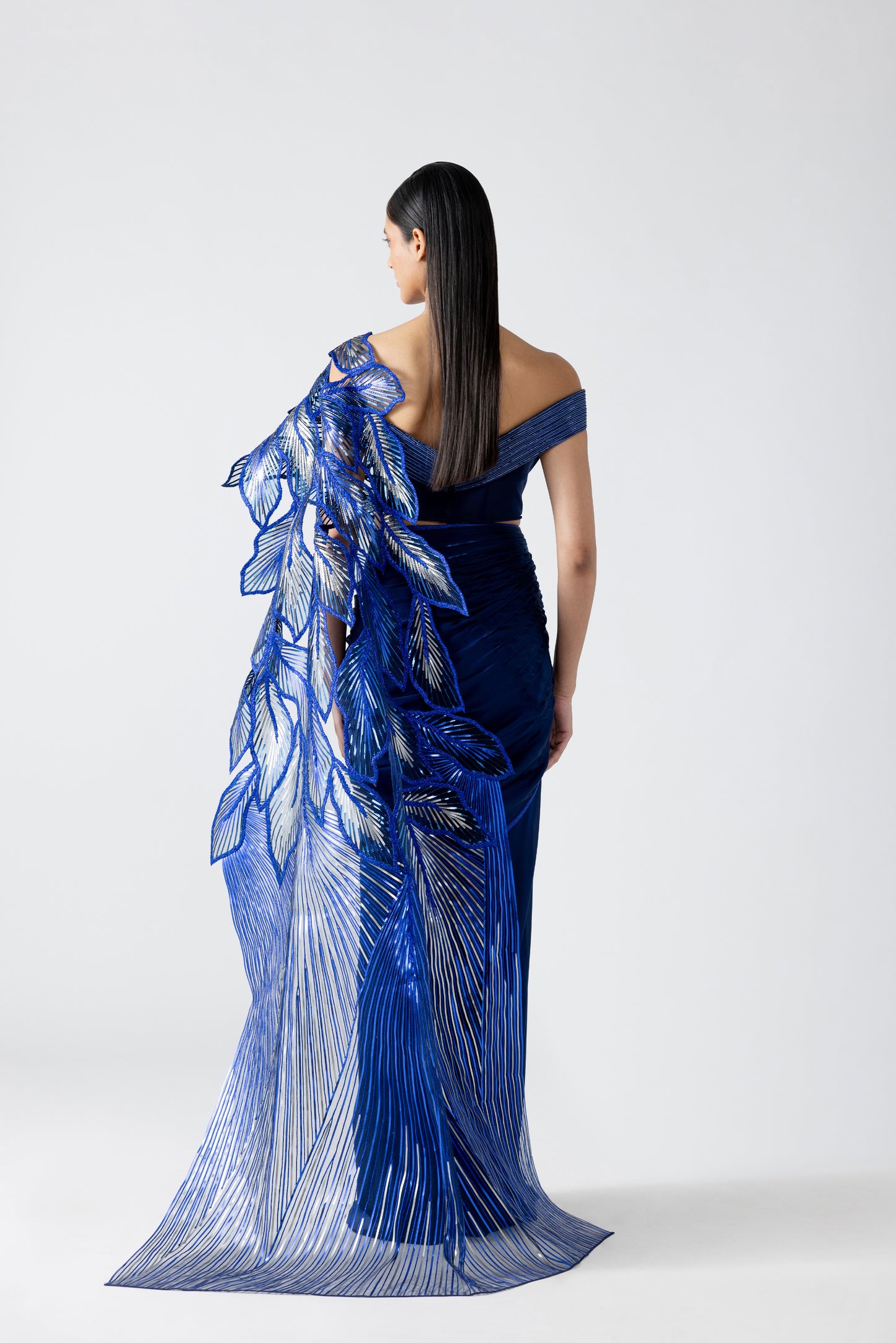 Moulded Metallic Saree