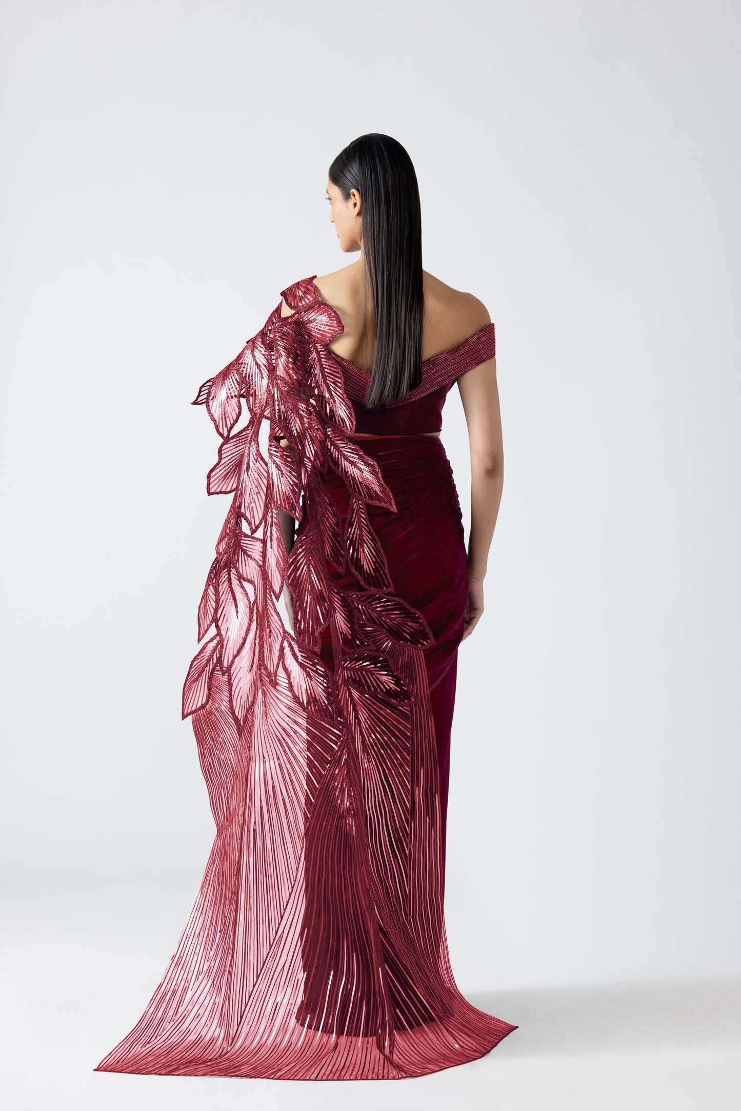 Moulded Metallic Saree