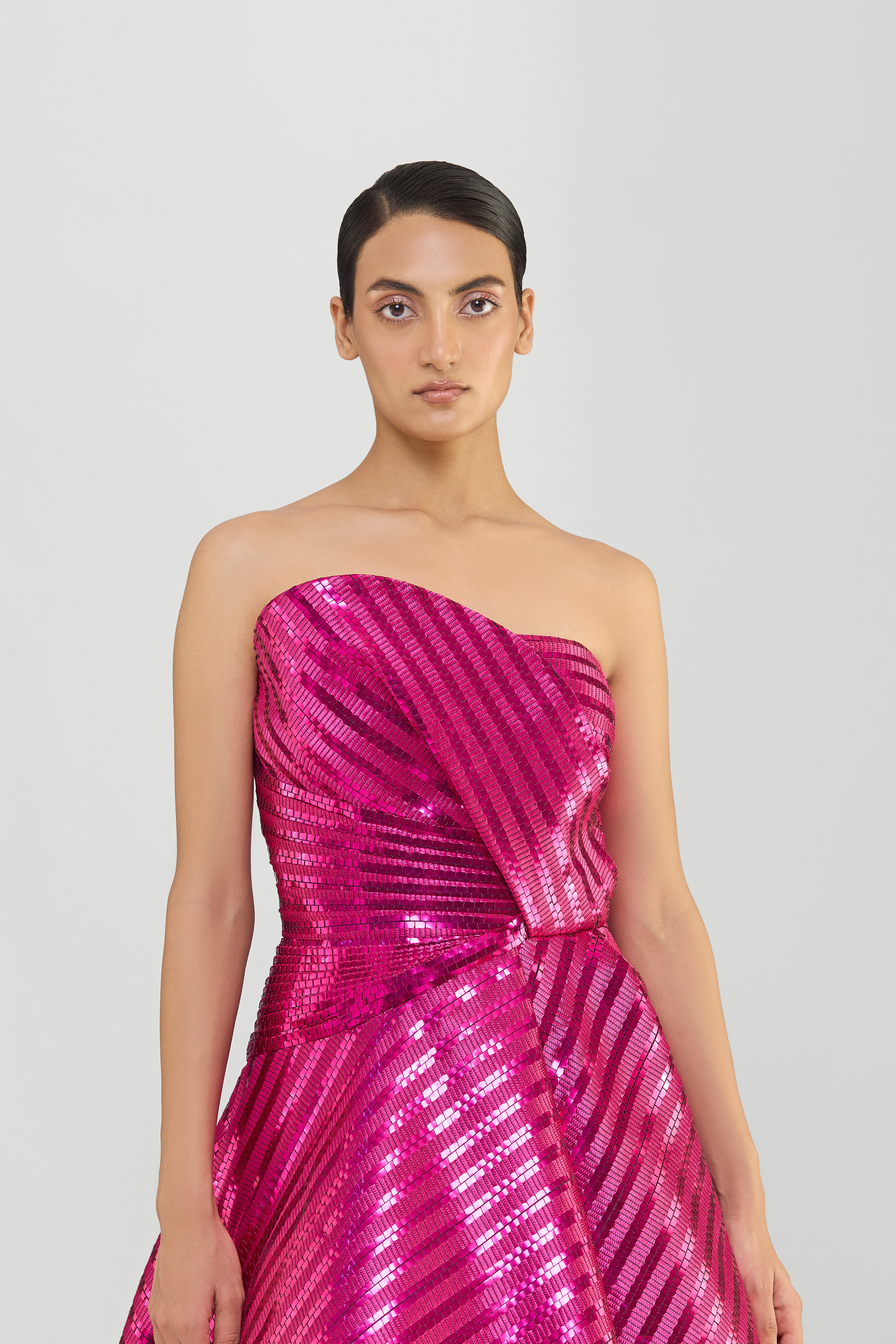 Metallic Hand-Woven Gown
