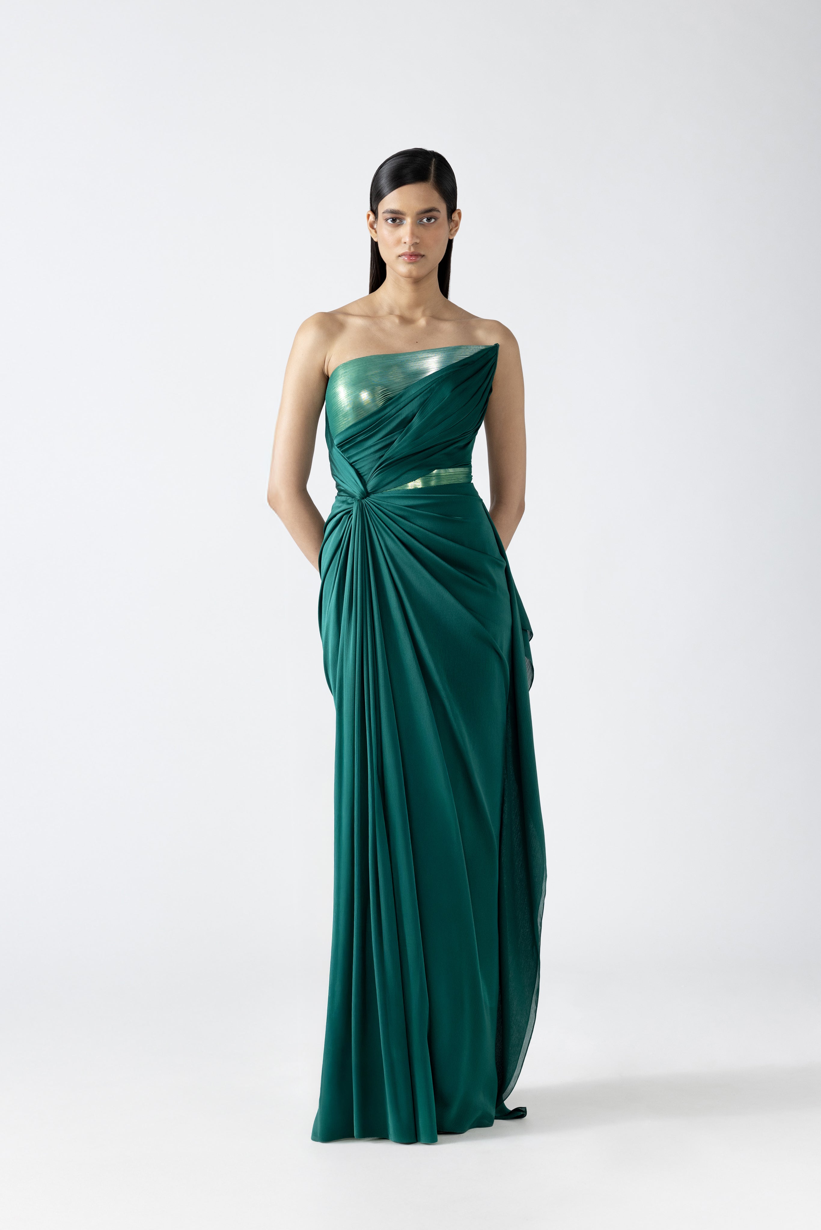 Moulded Metallic Gown
