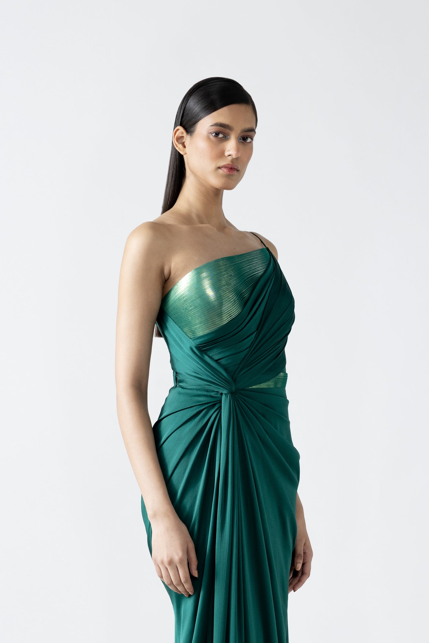 Moulded Metallic Gown
