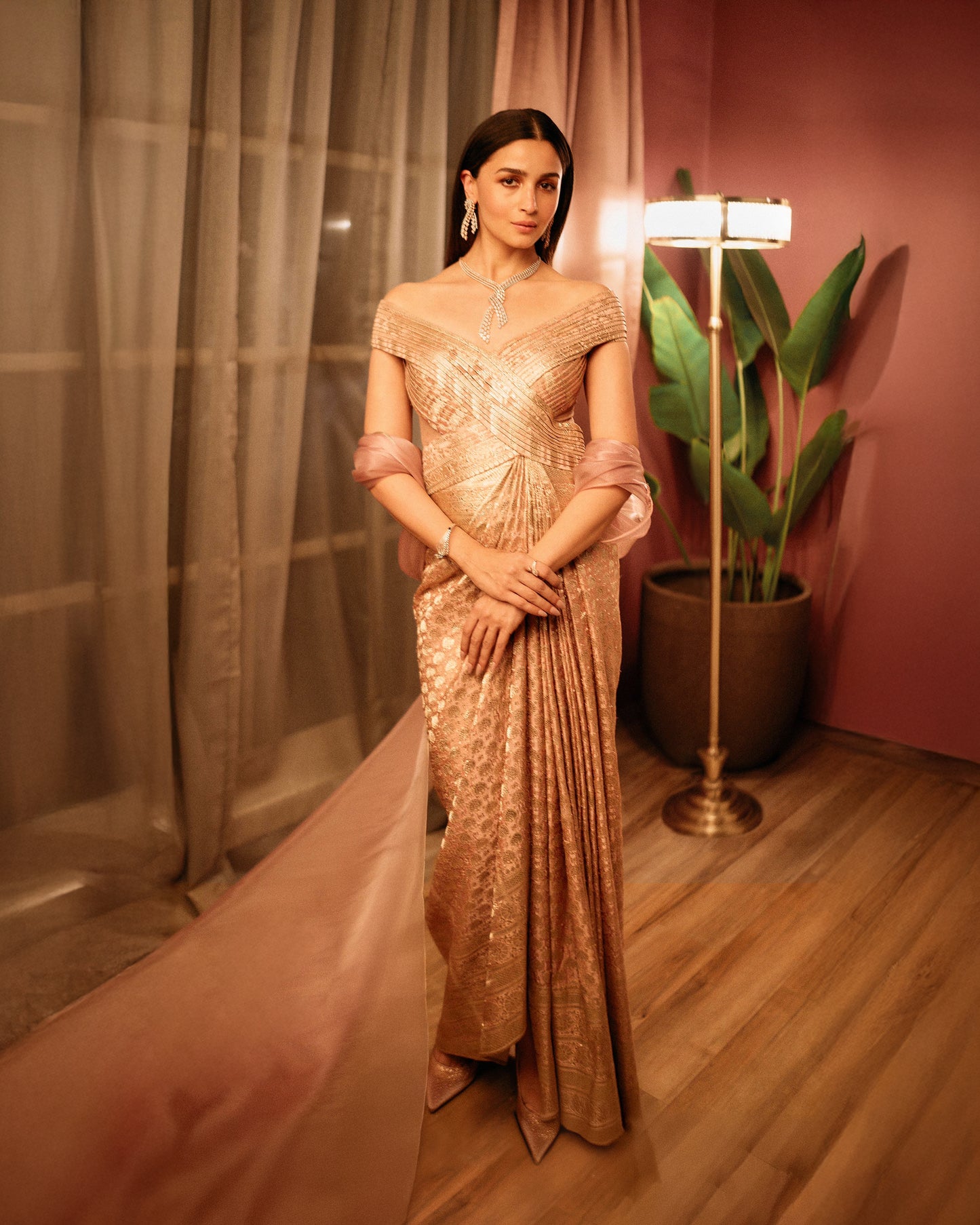 Vintage Banarsi Structured Gown