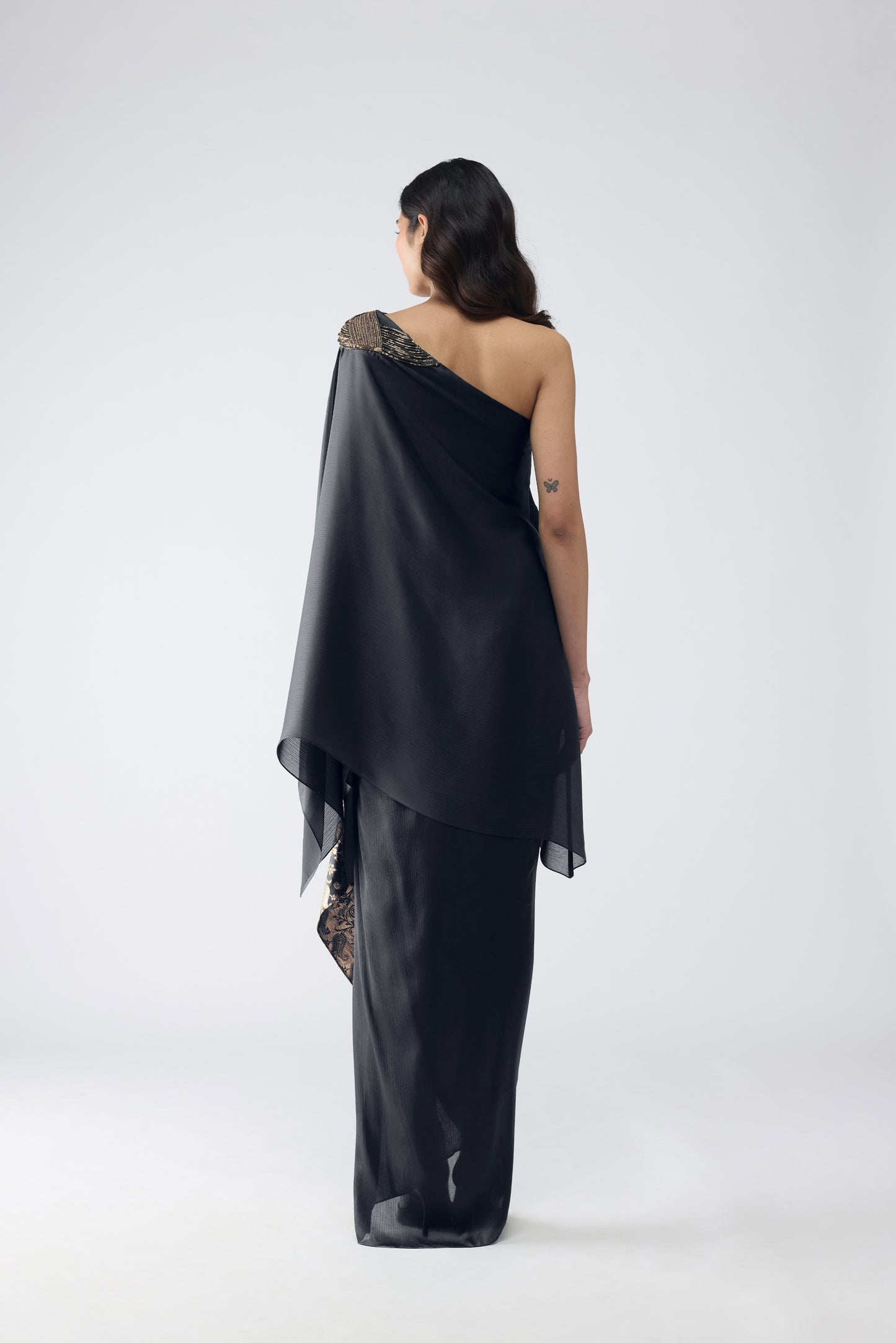 Banarsi Off-Shoulder Cape Set
