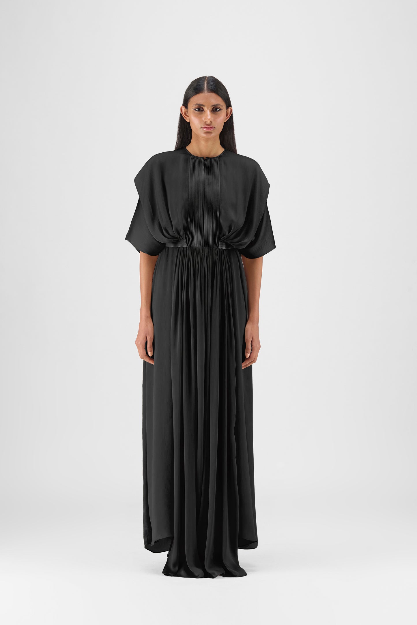 PLEATED LAYERED DRESS