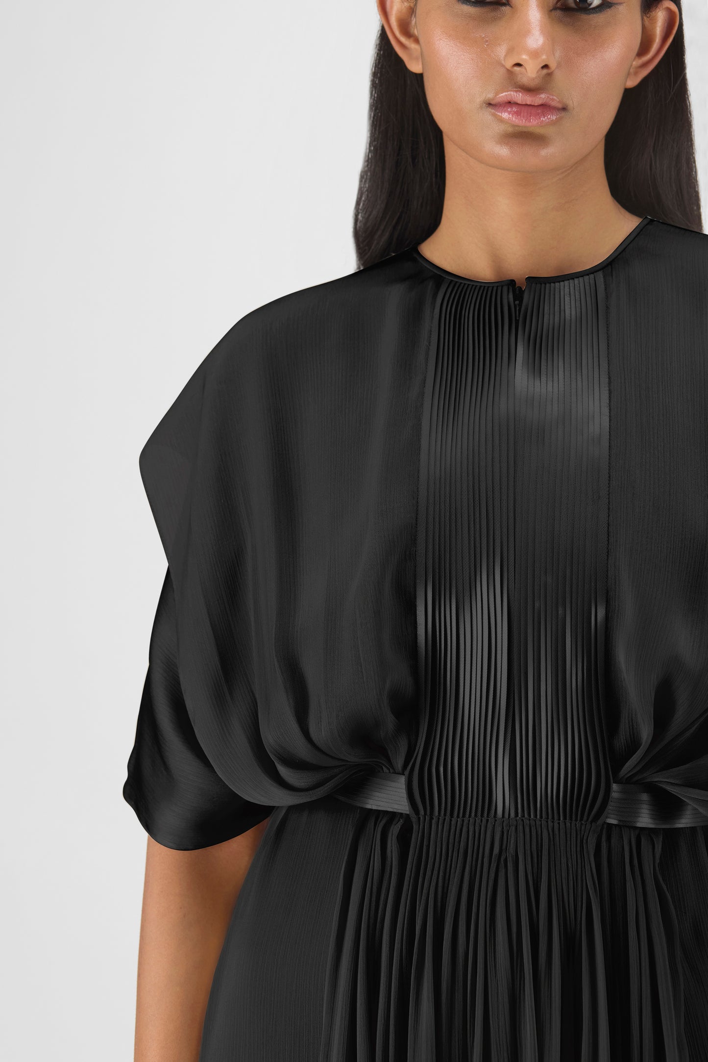 PLEATED LAYERED DRESS