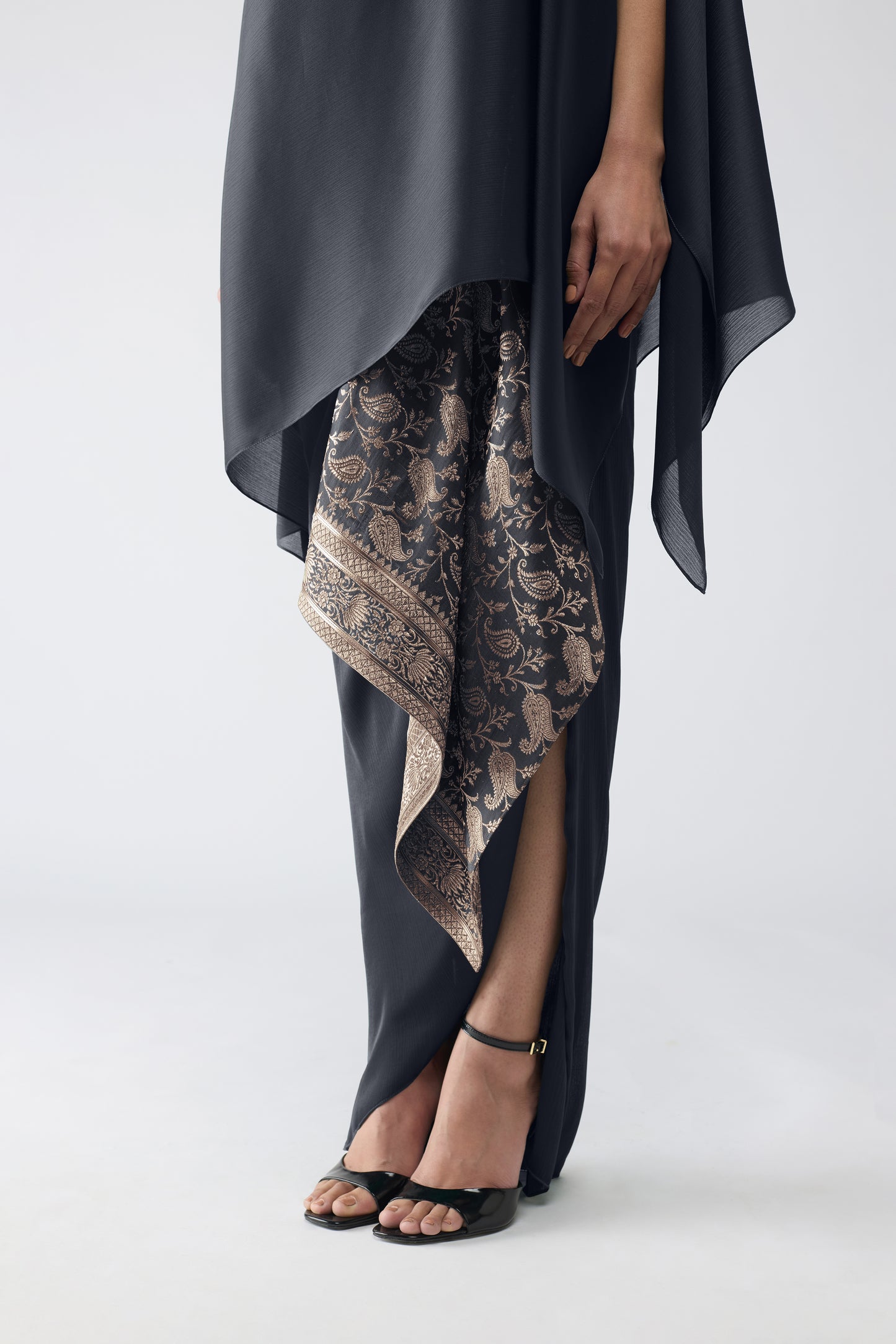 Banarsi Off-Shoulder Cape Set