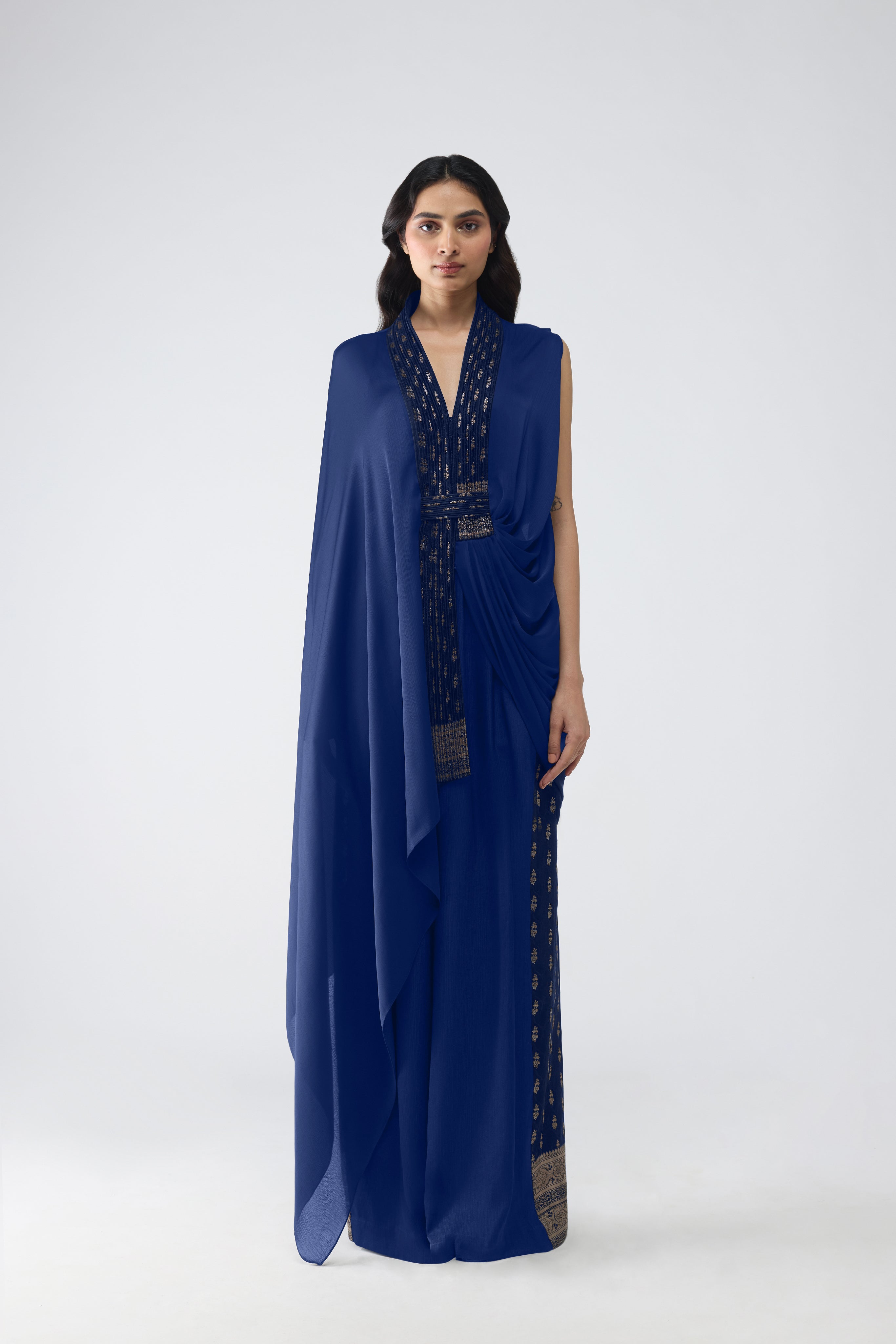 Banarsi One-Sleeve Cape Set