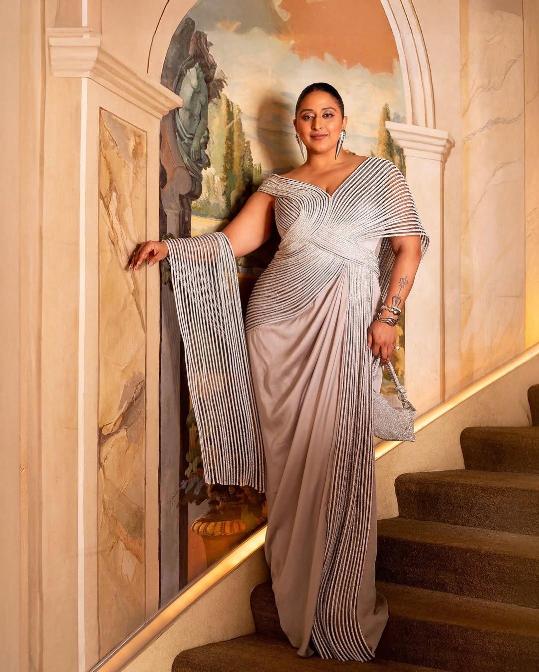 Raja Kumari in Moulded Crystalvein Saree