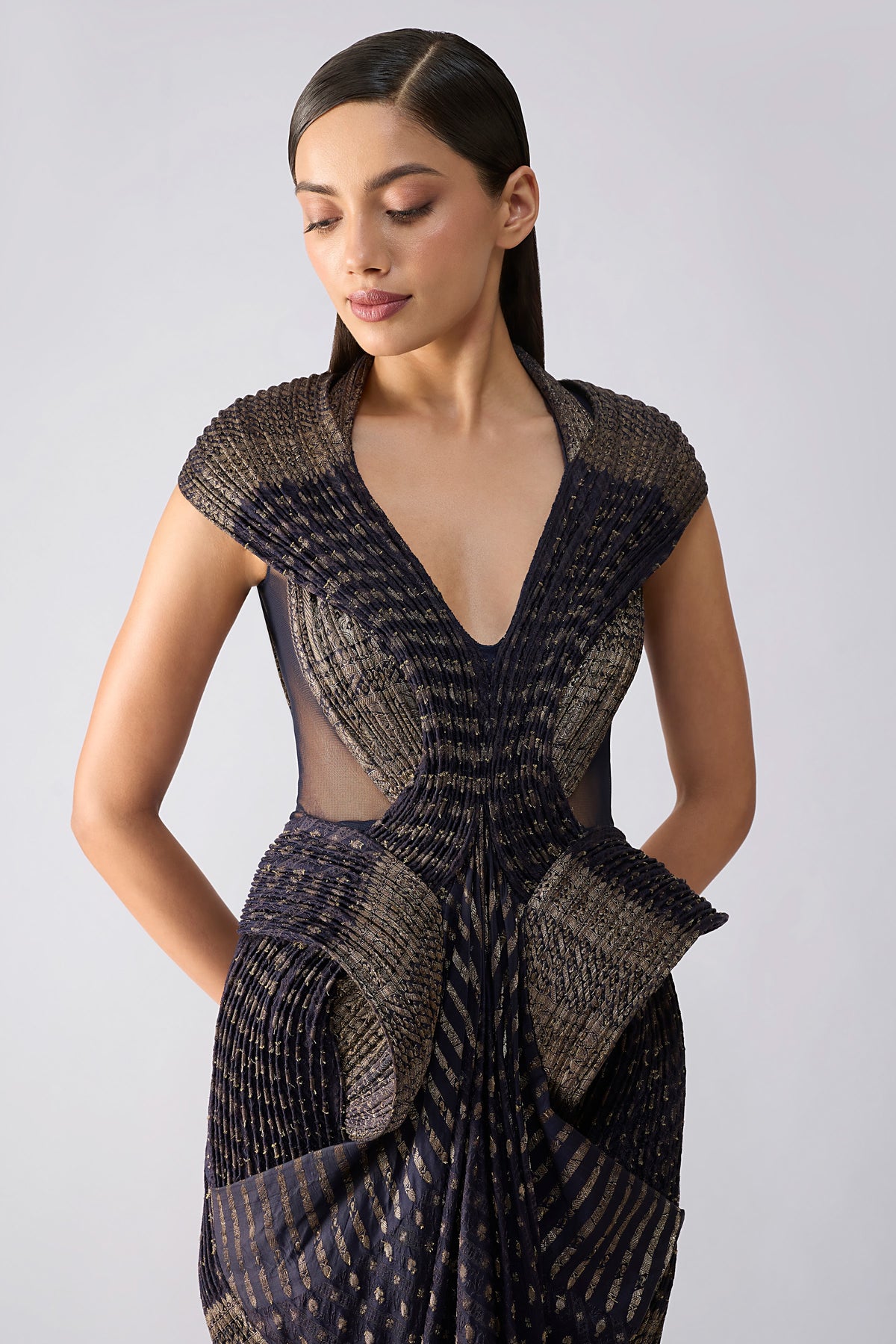 Structured Banarsi Gown