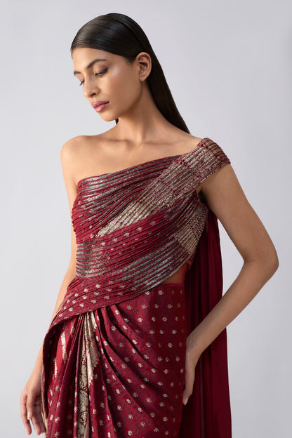 Vintage Banarsi Draped Saree