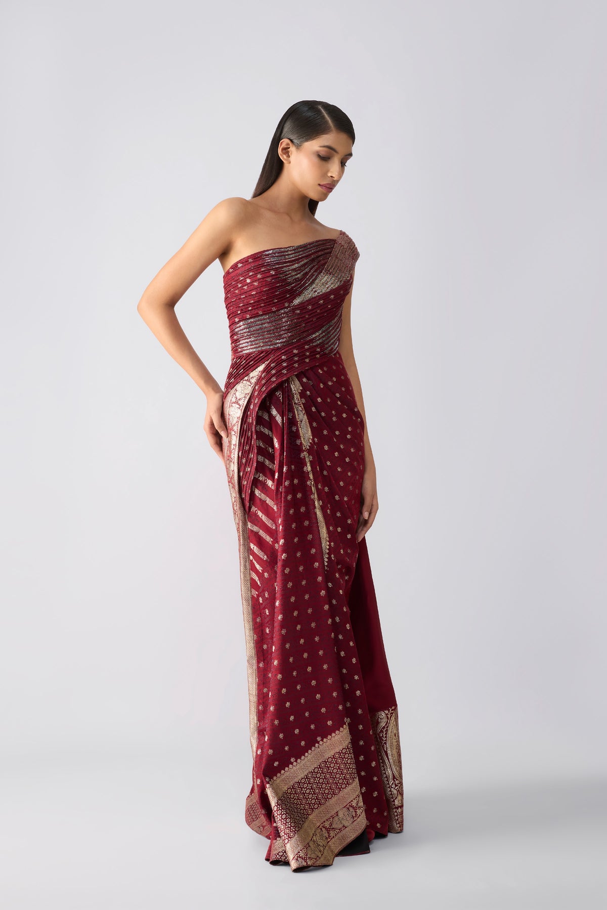 Vintage Banarsi Draped Saree