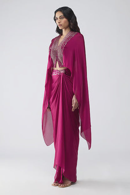 Structured  Banarsi Cape Set