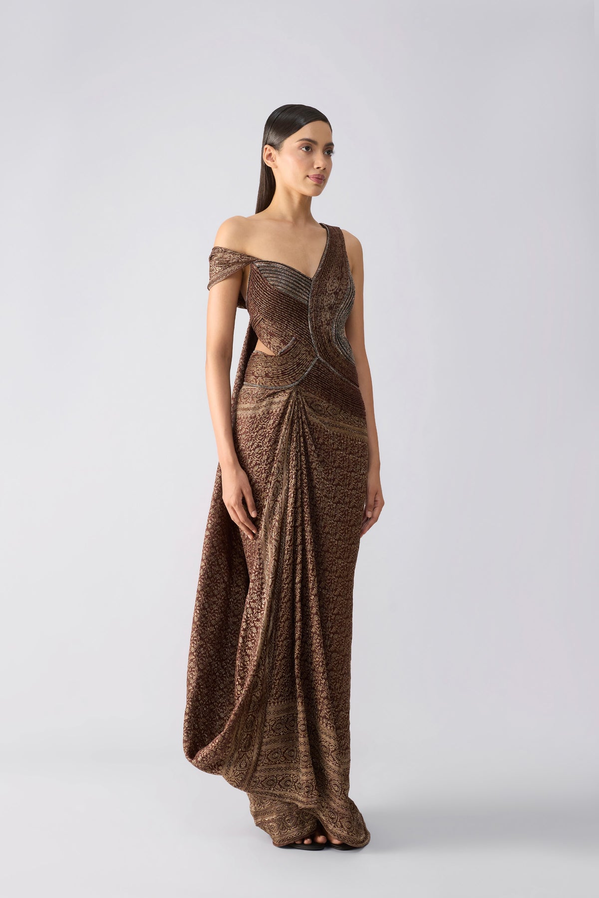 Vintage Banarsi Moulded Gown