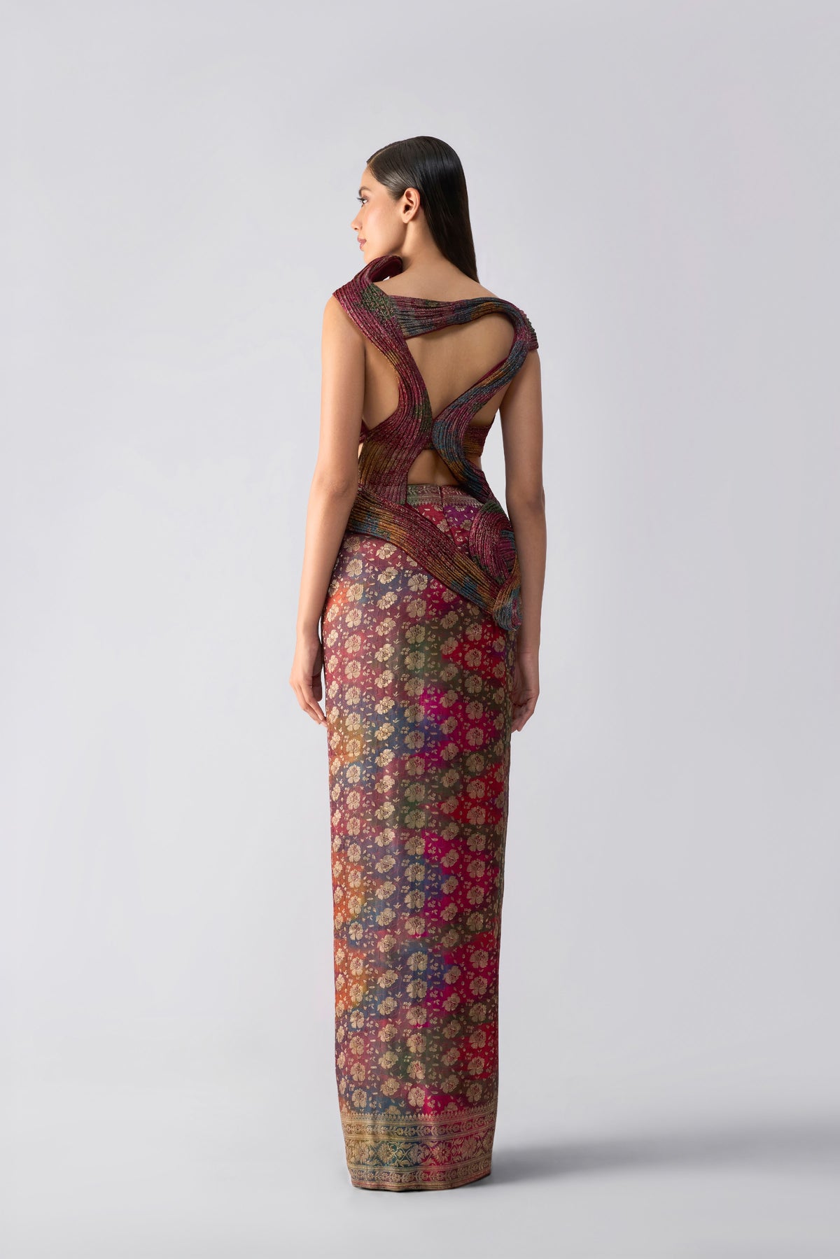 Vintage Rangkaat Navrangi Banarsi Gown