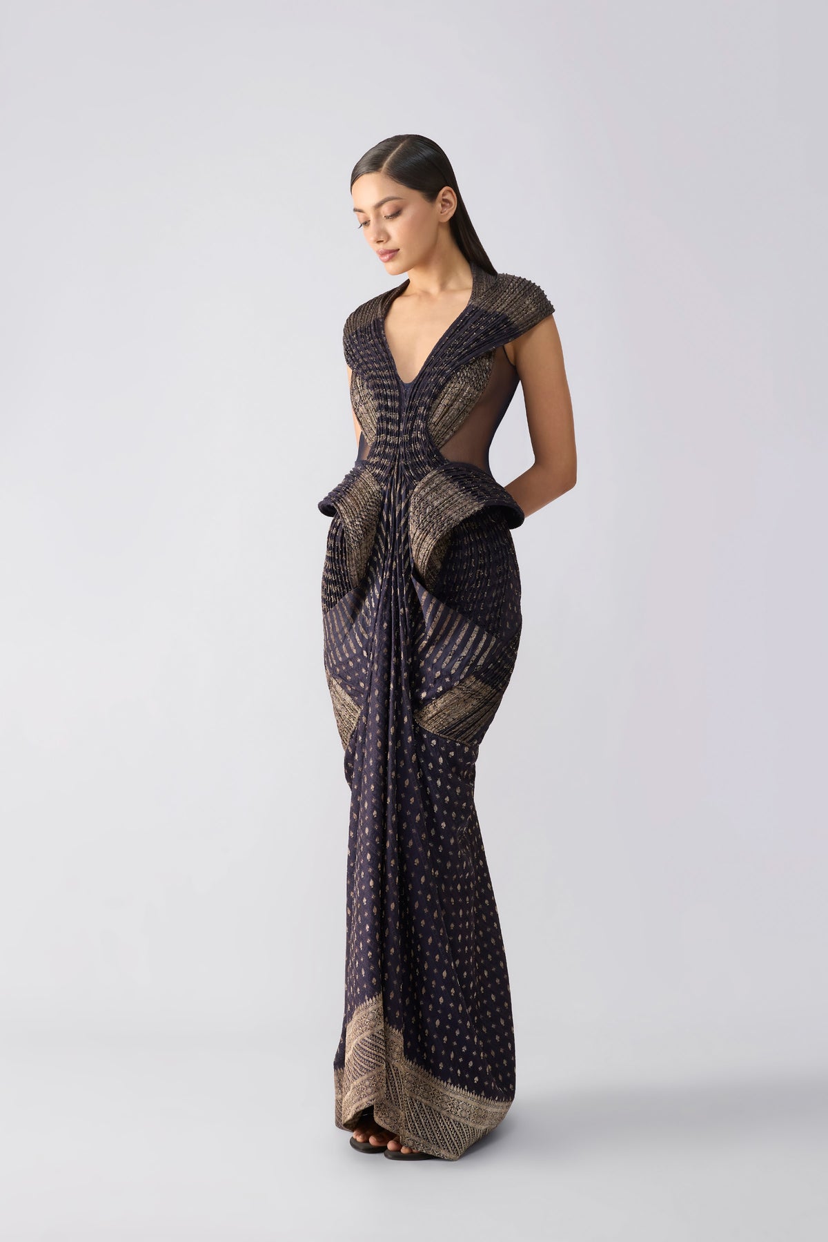 Structured Banarsi Gown