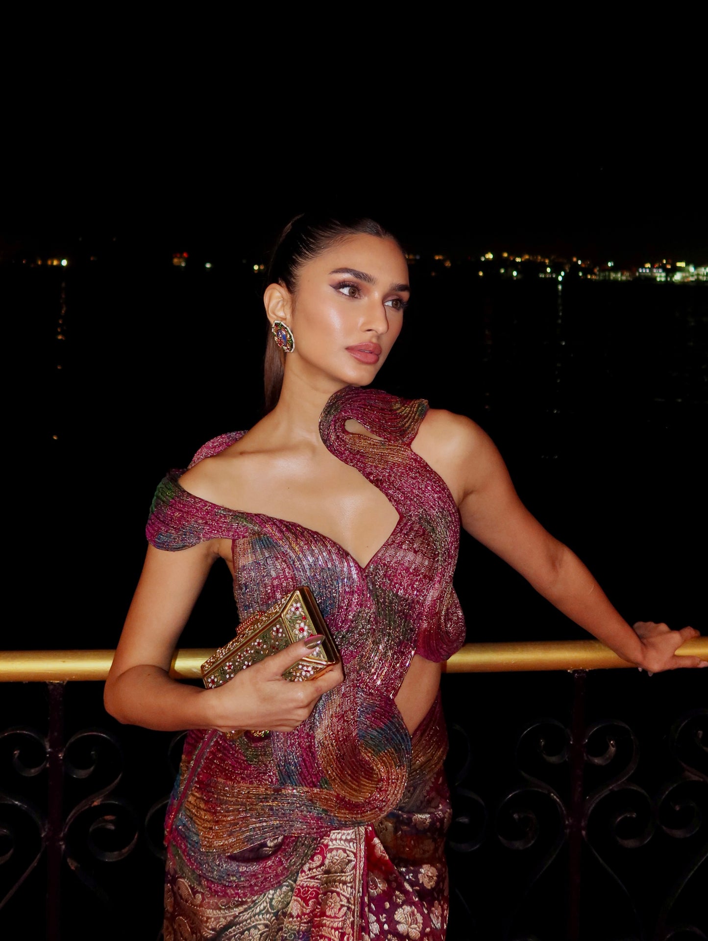 Alaviaa Jaffrey in Vintage Rangkaat Navrangi Banarsi Gown