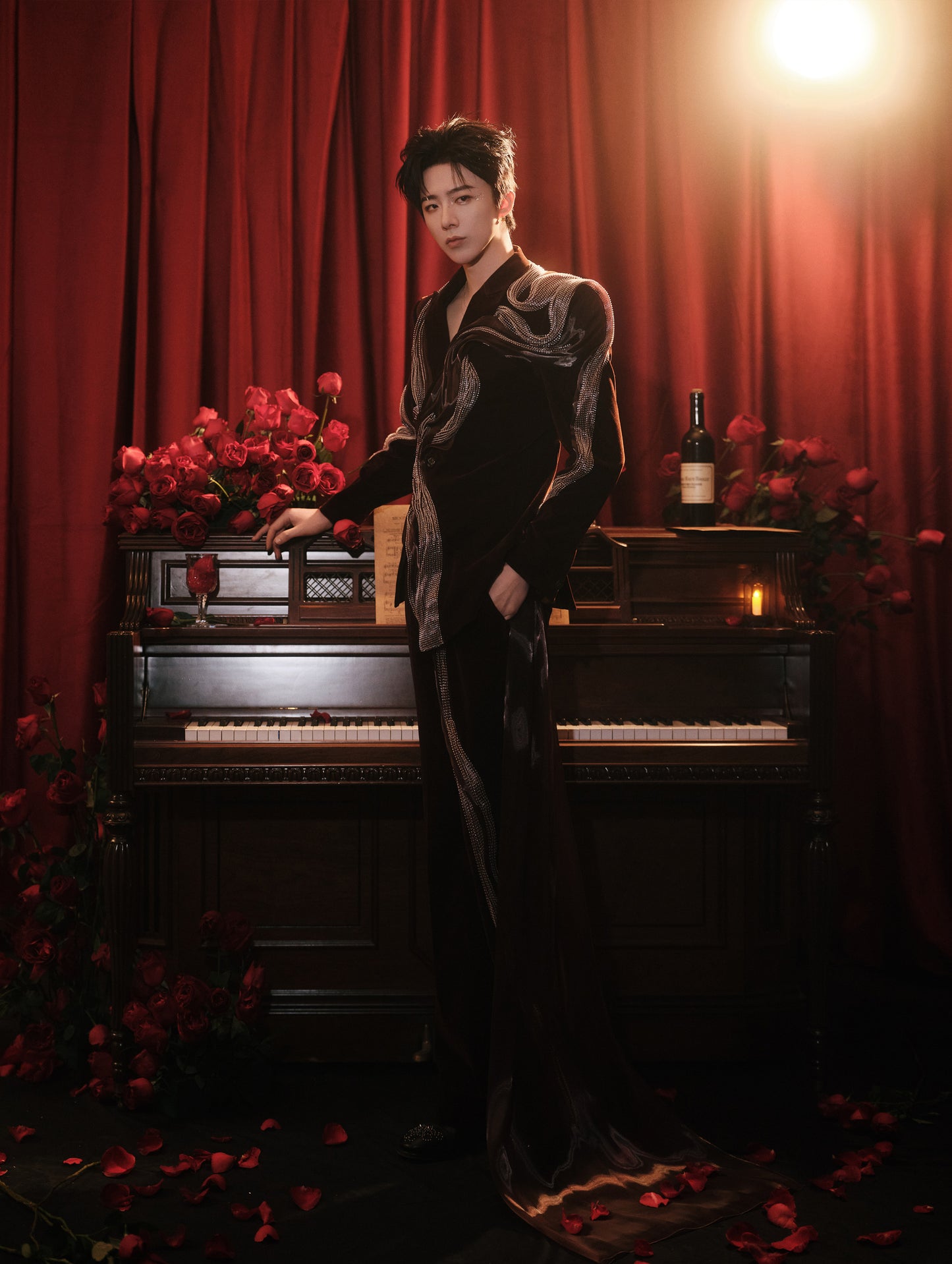 Liu Yuning in Moulded Micro-beaded Tuxedo