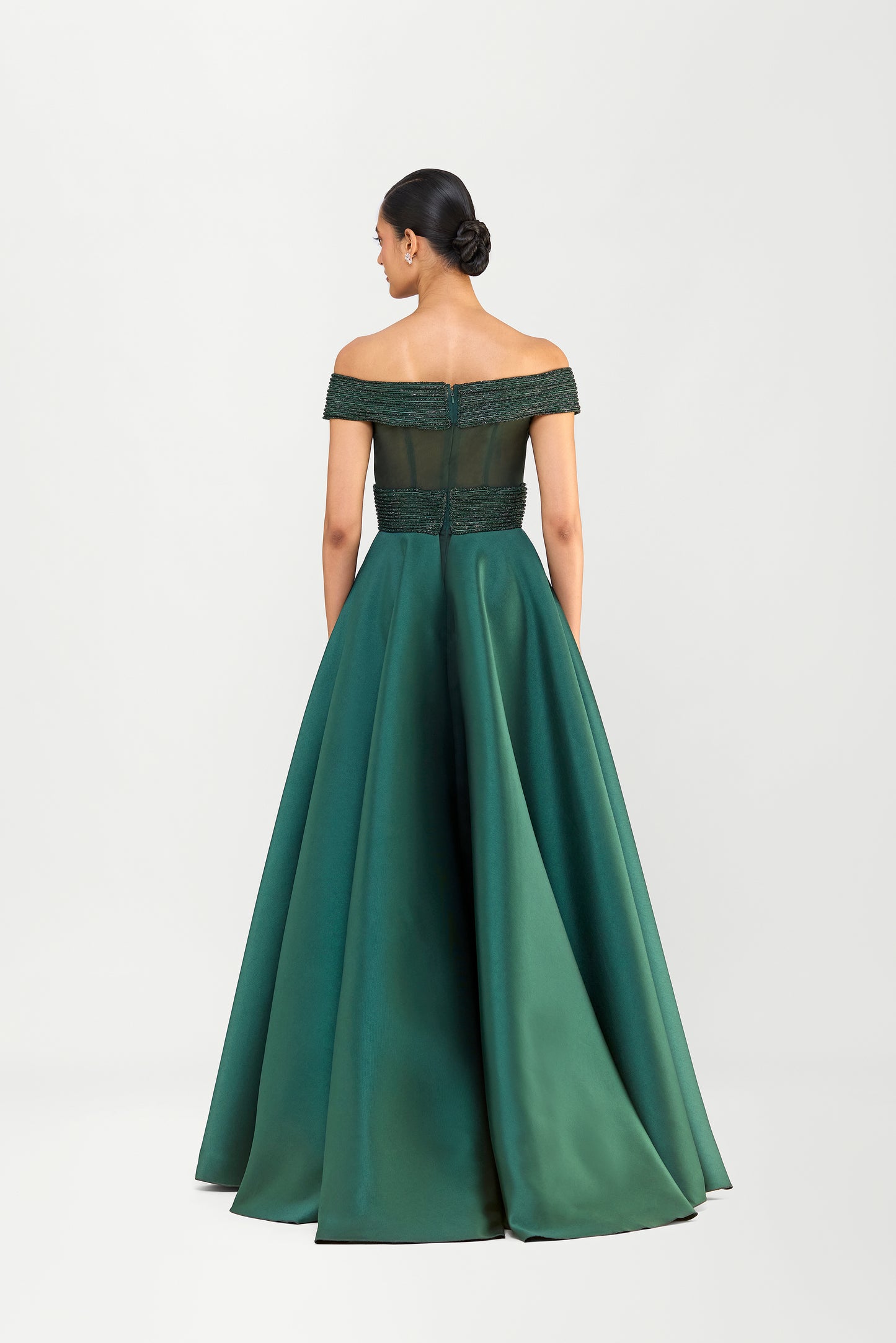 Structured Off The Shoulder Gown