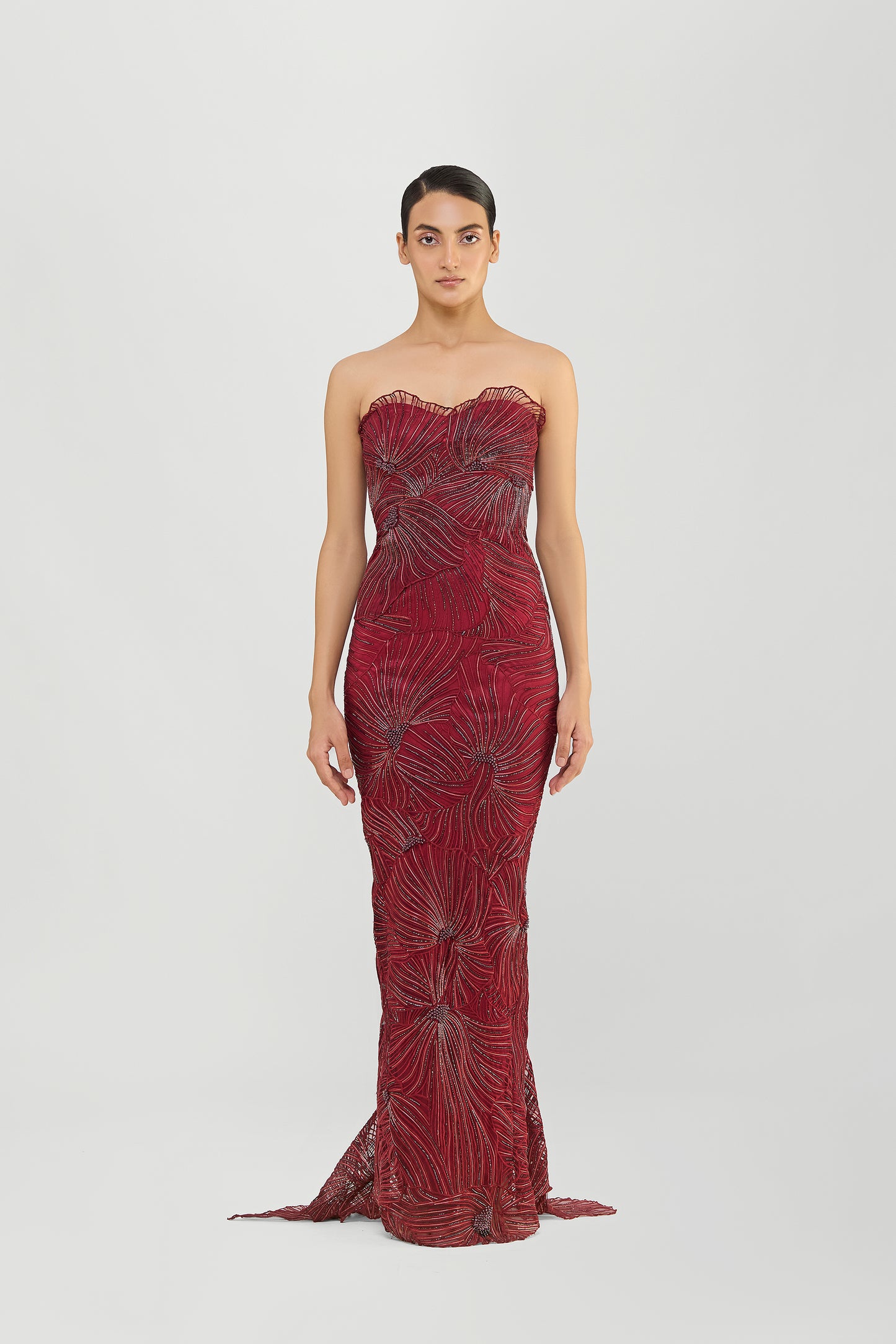 Corded Coral Gown