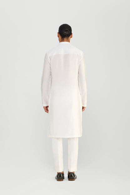 Metallic Micropleated Chanderi Silk Kurta Set