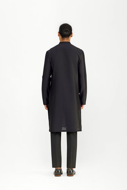 Metallic Micropleated Chanderi Silk Kurta Set