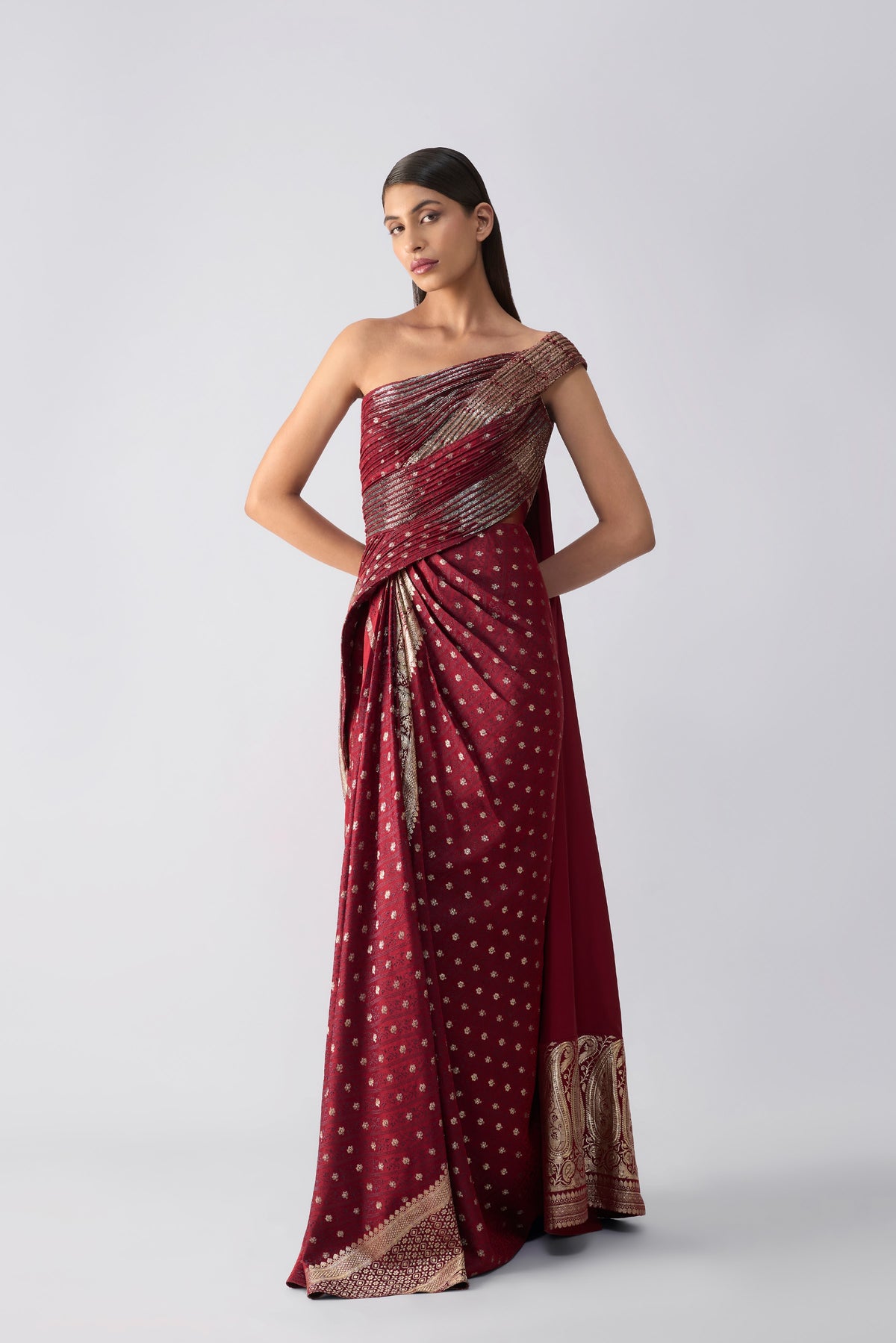 Vintage Banarsi Draped Saree