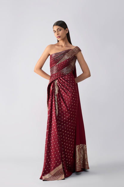 Vintage Banarsi Draped Saree