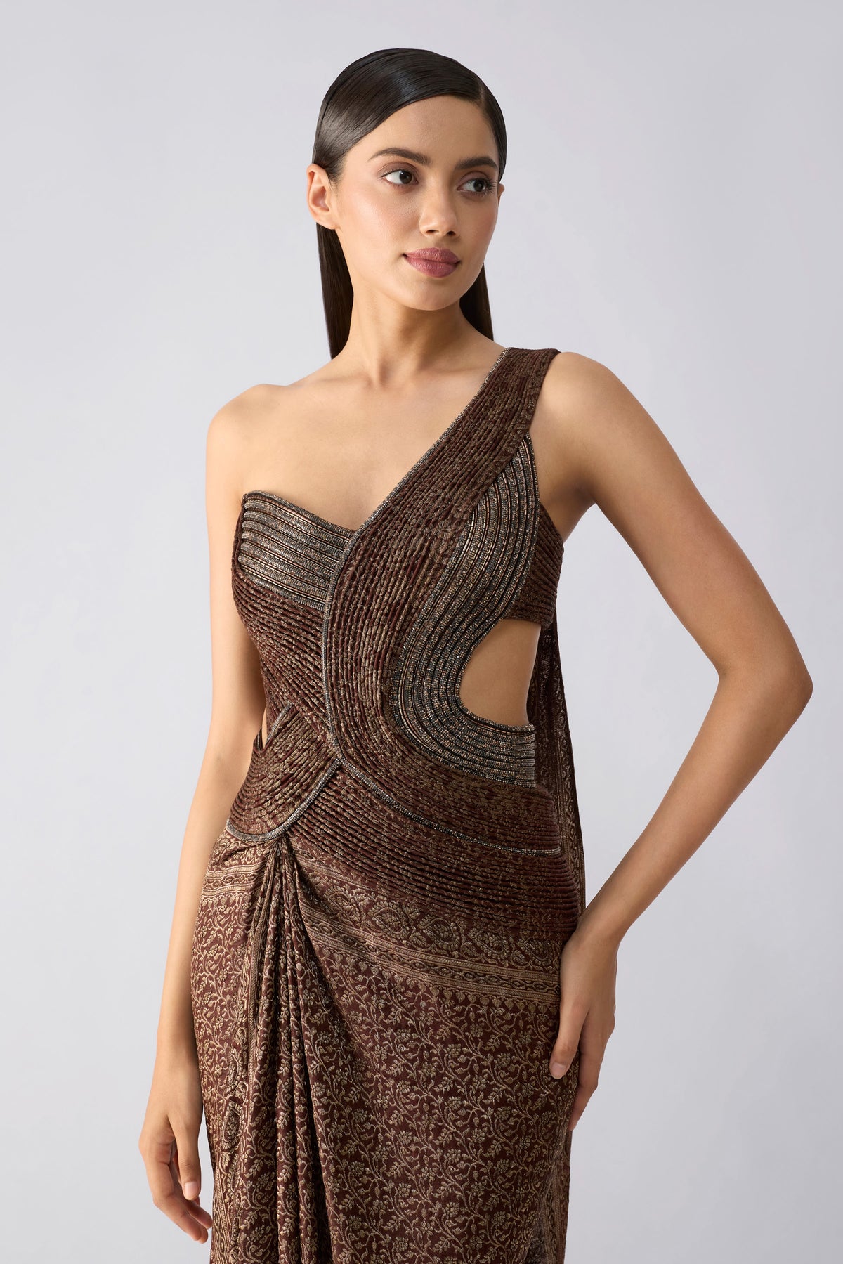 Vintage Banarsi Moulded Gown