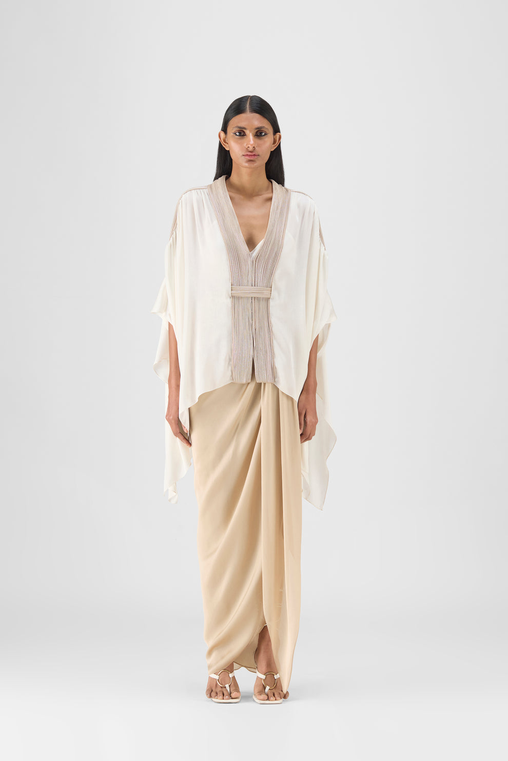 Corded Structured Cape Set – Amit Aggarwal