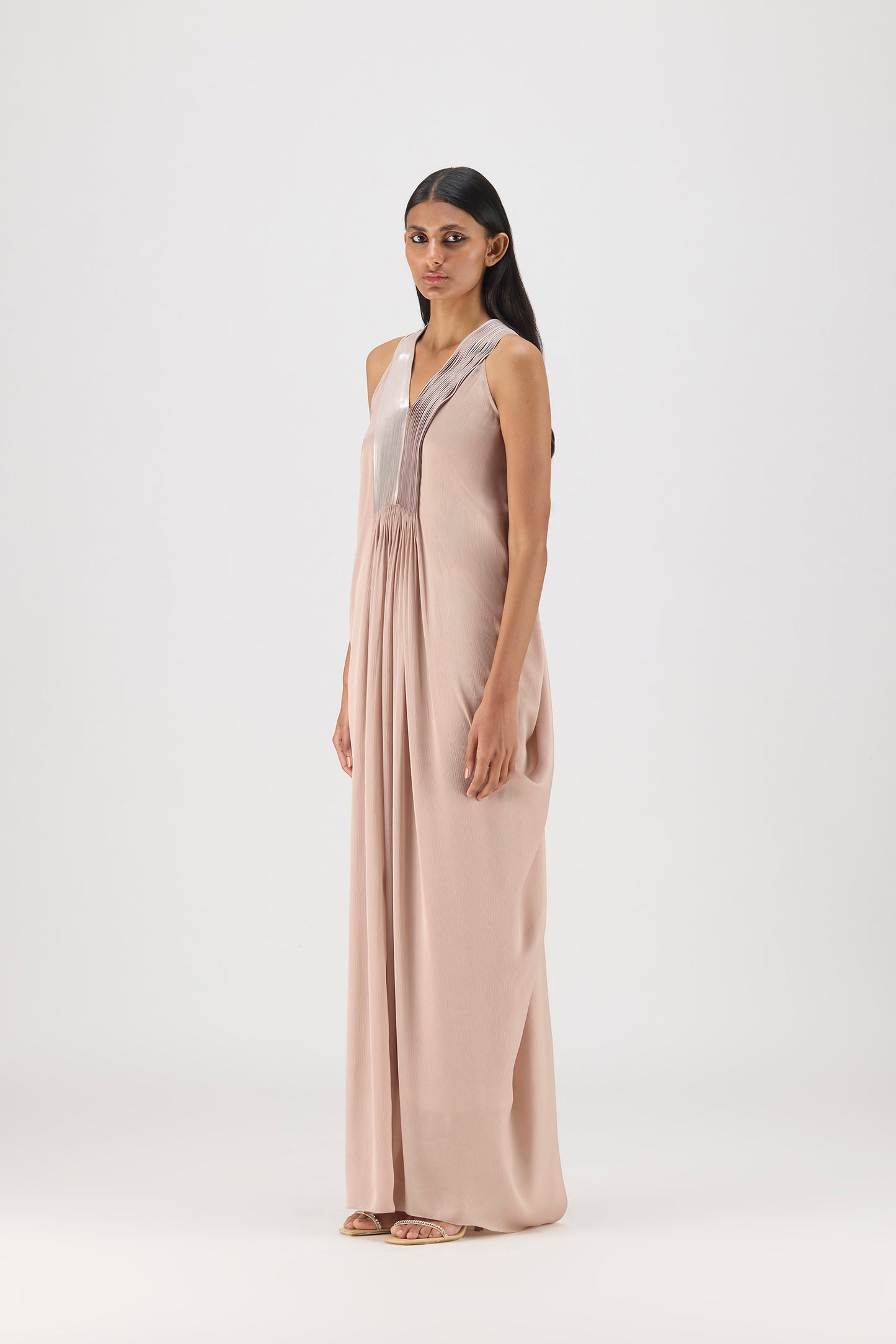 Pleated Fluid Dress