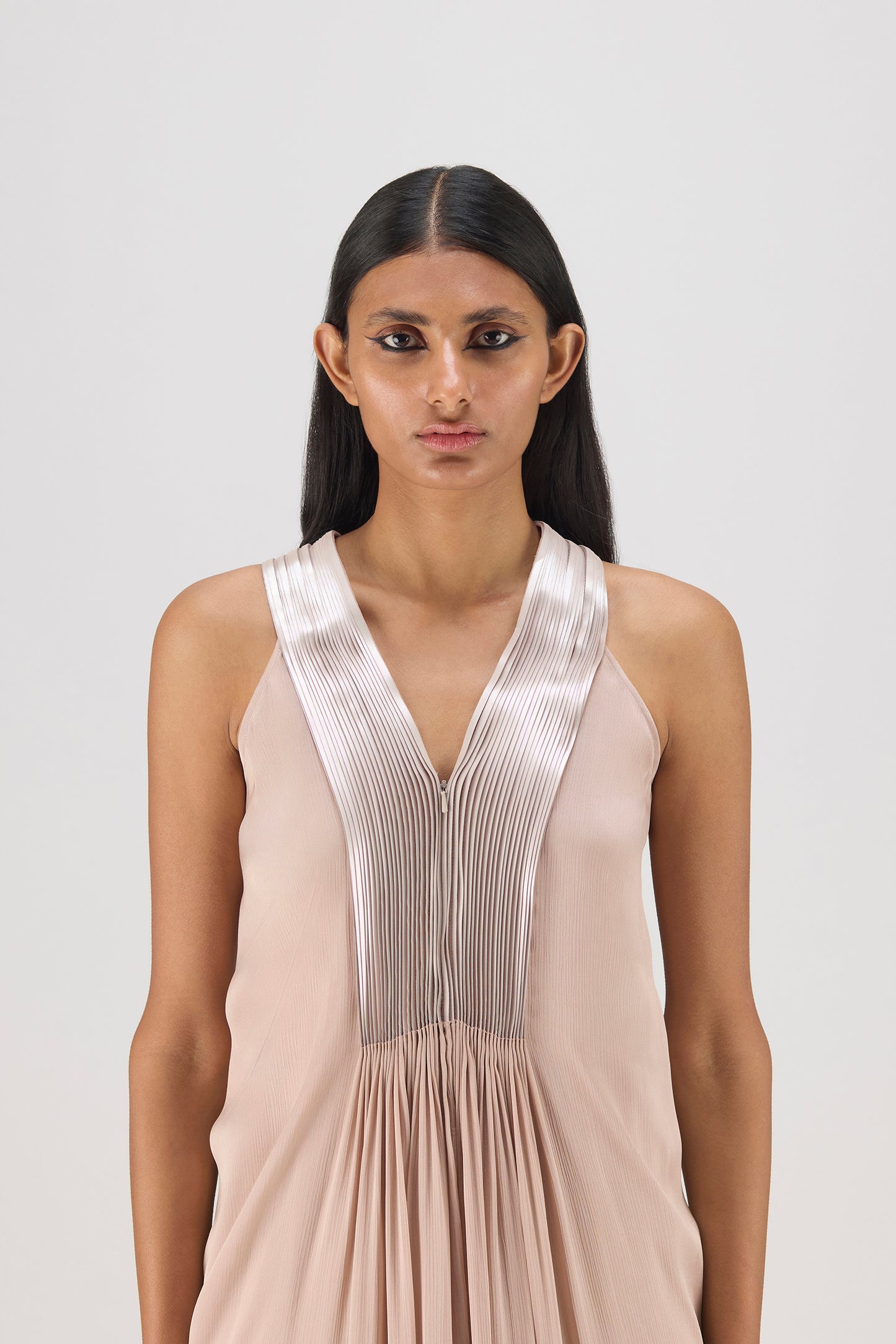 Pleated Fluid Dress
