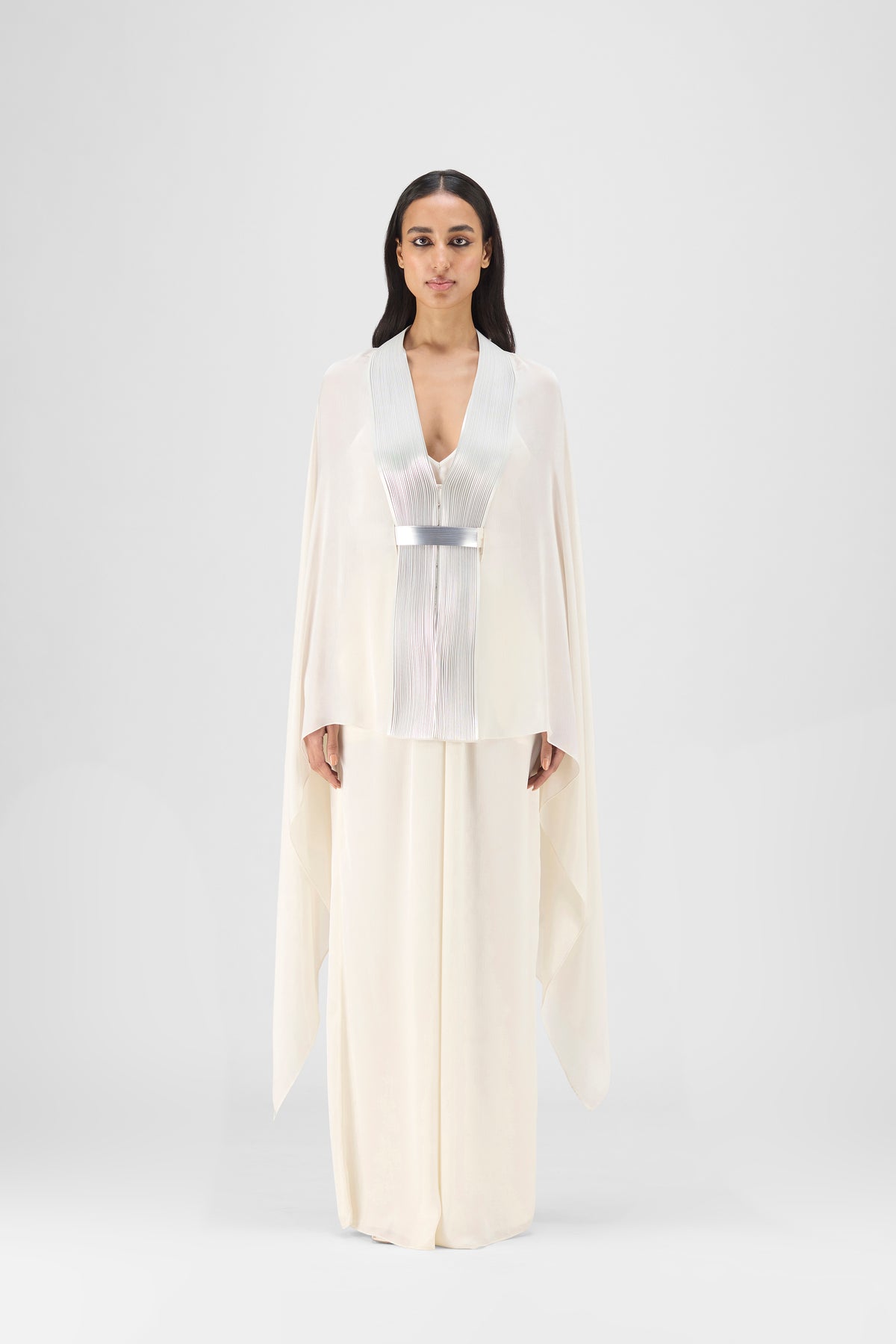 Structured Cape Metallic Structured Cape Set – Amit Aggarwal
