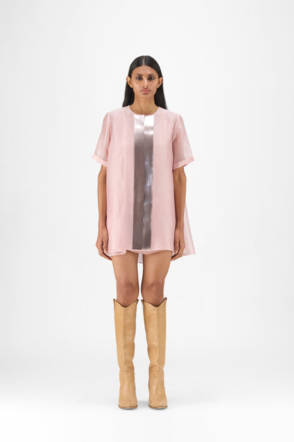 METALLIC SHEER SHIRT