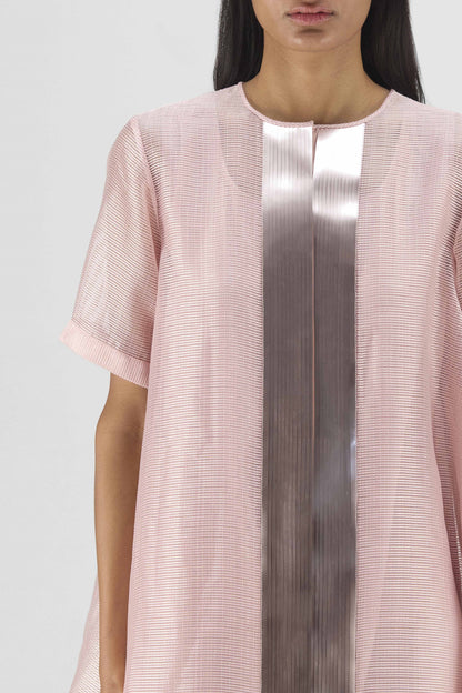 METALLIC SHEER SHIRT