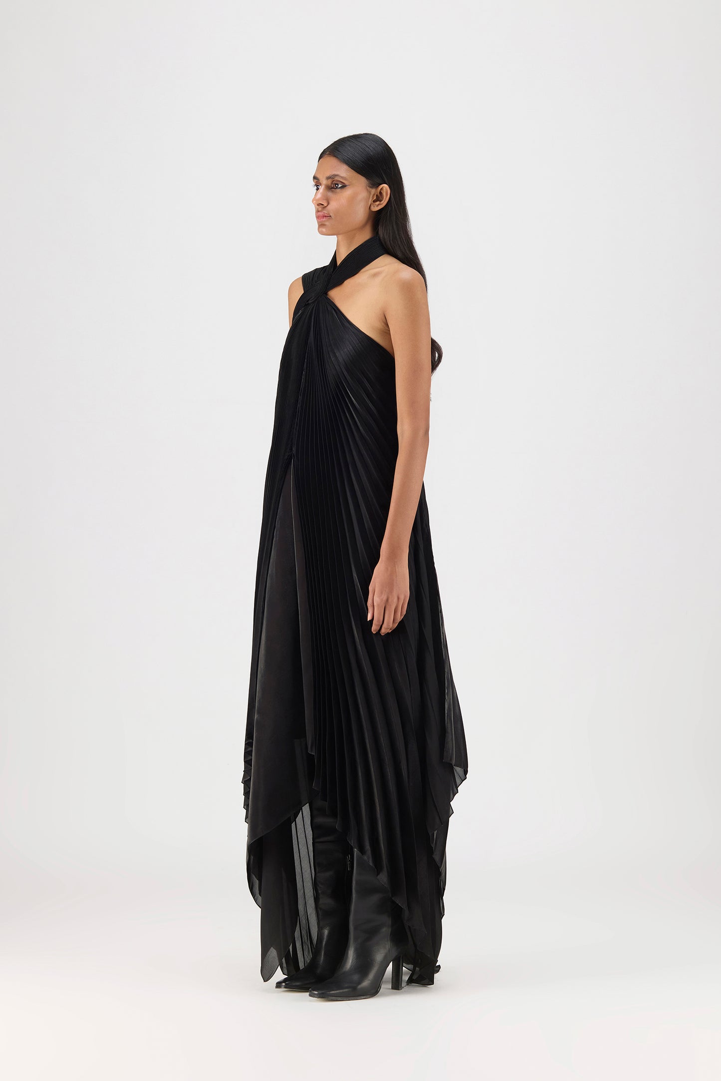 Pleated Fluid Dress