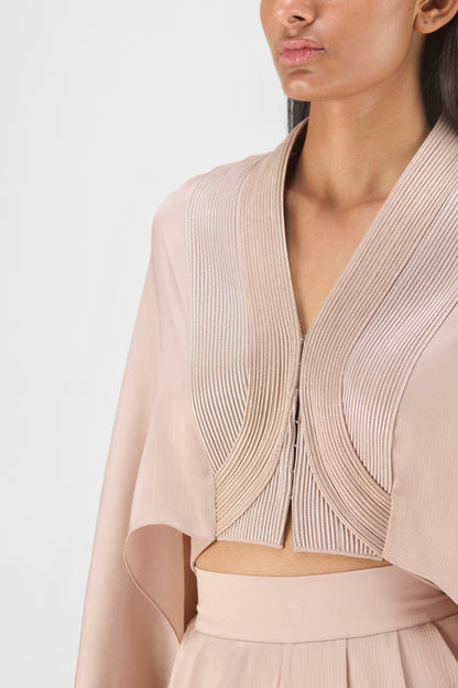 METALLIC STRUCTURED CAPE SET