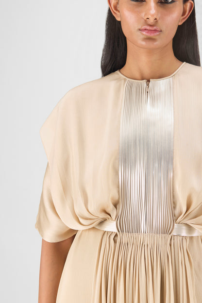 Pleated Layered Dress