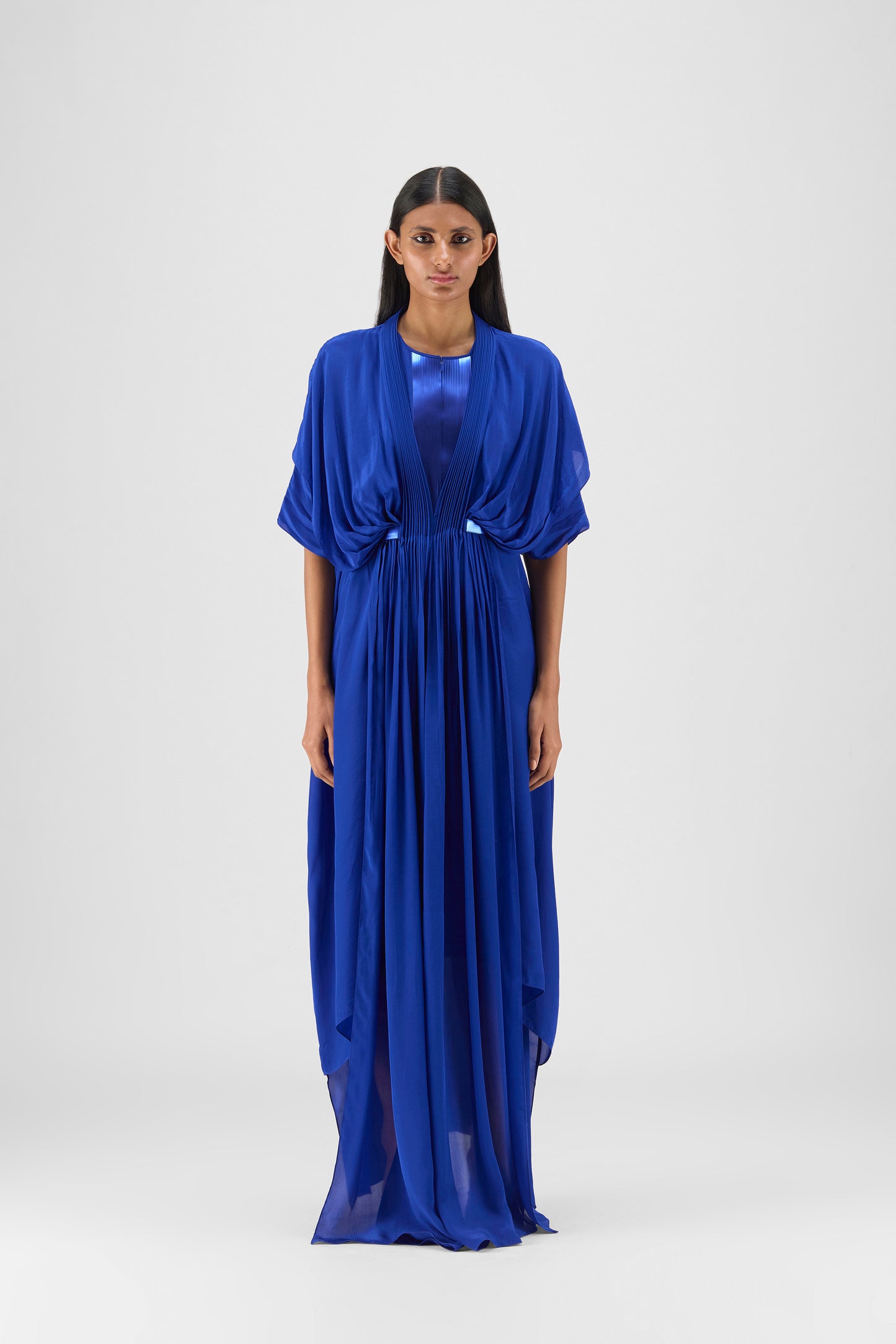 PLEATED LAYERED DRESS