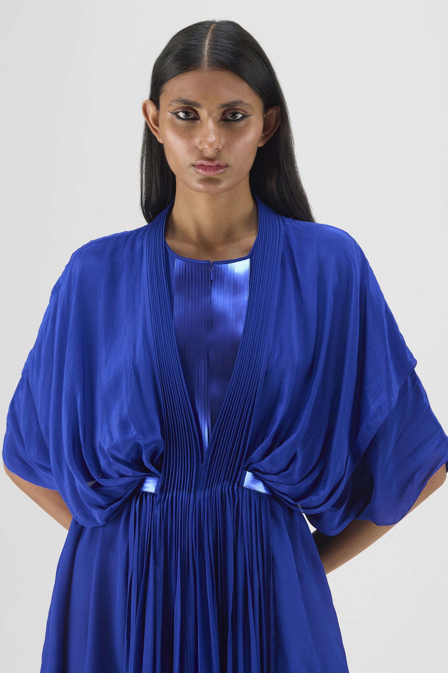 PLEATED LAYERED DRESS