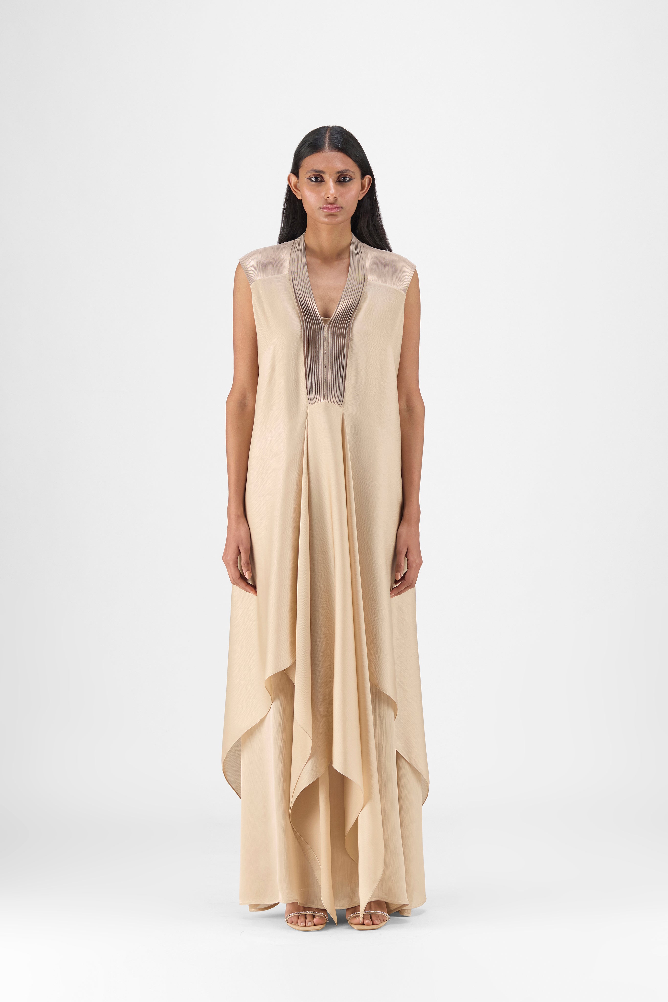 Metallic Layered Dress