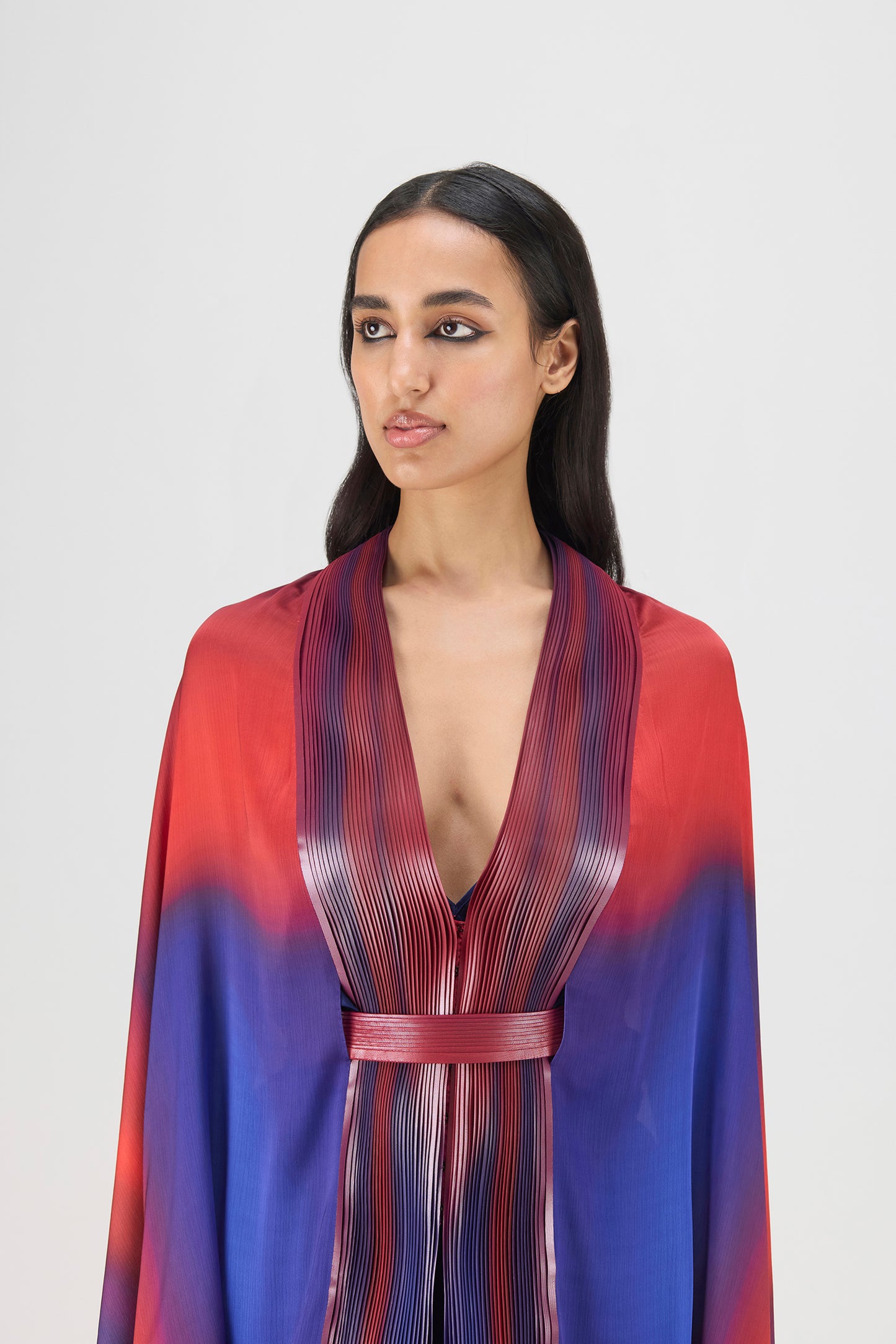 METALLIC WATERCOLOR STRUCTURED CAPE