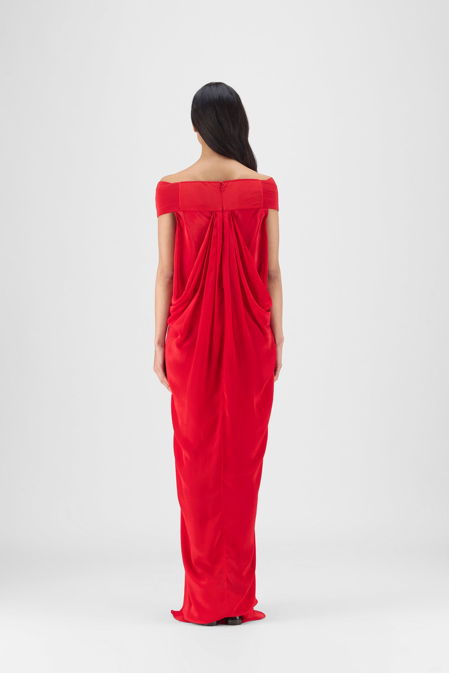 Pleated Cowl Dress