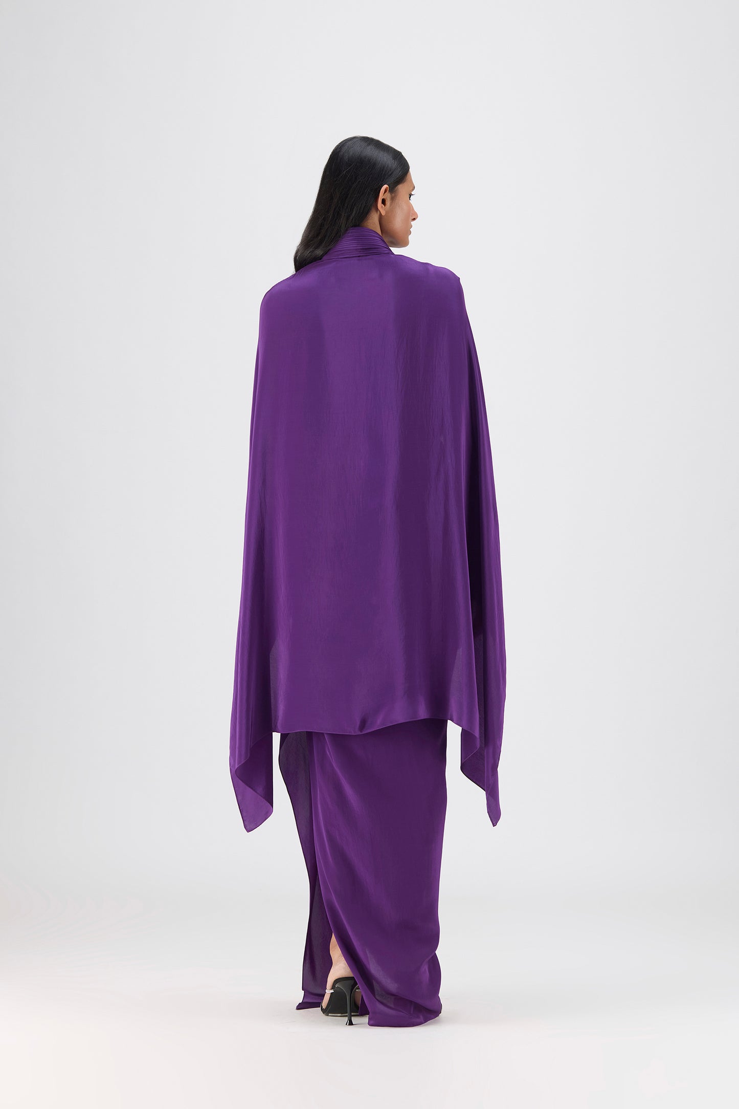 Metallic Structured Cape Set