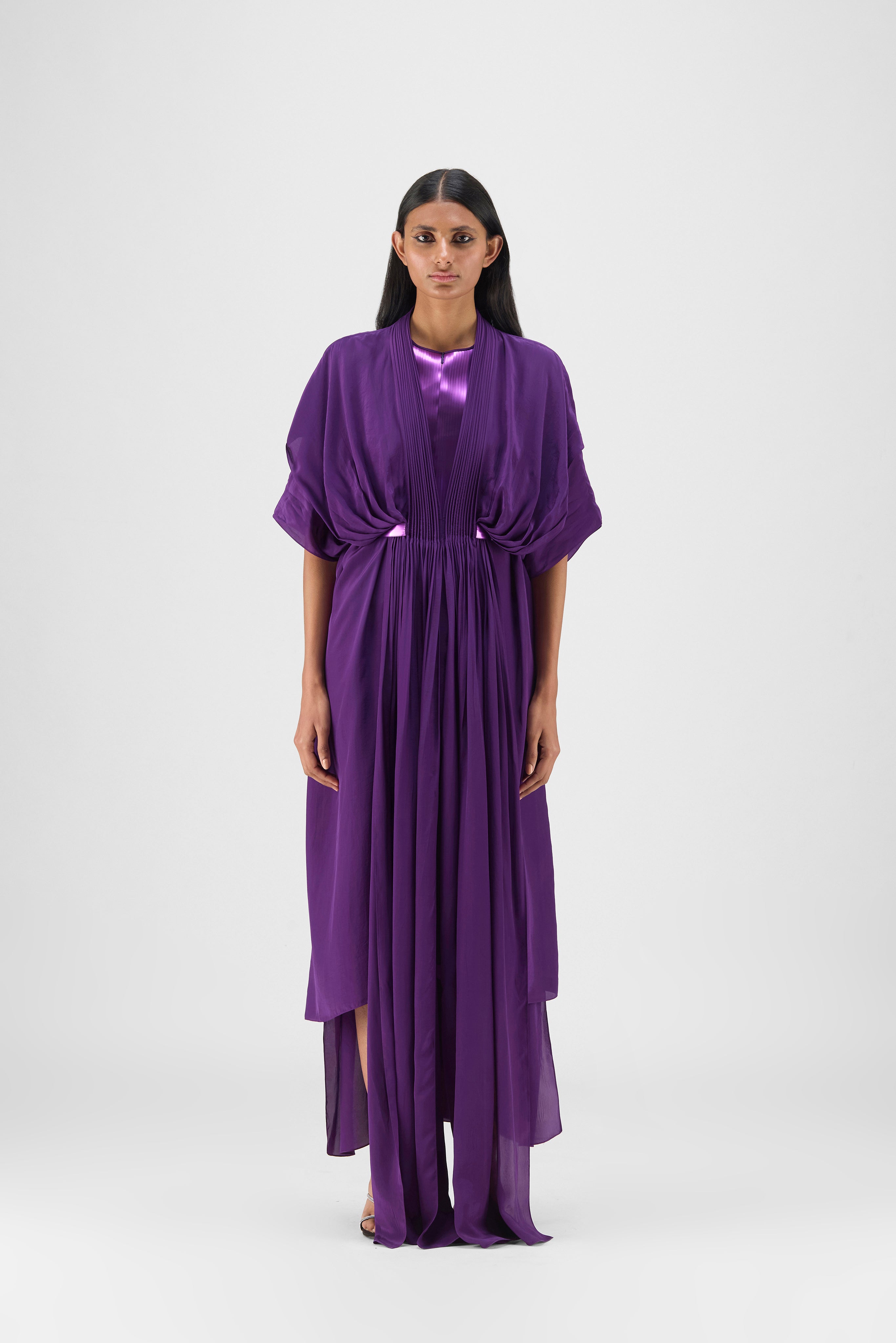 Pleated Layered Dress